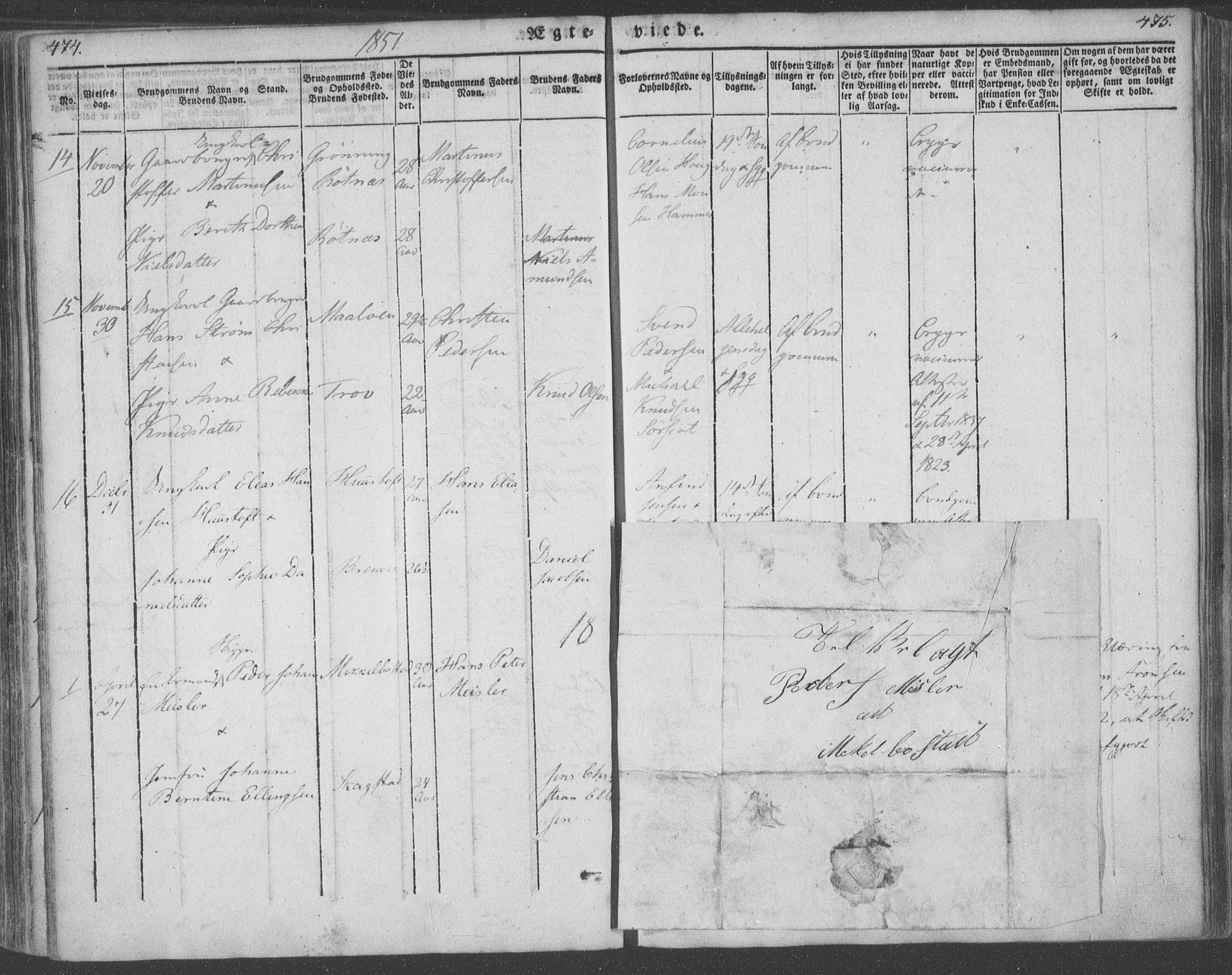 Ministerialprotokoller, klokkerbøker og fødselsregistre - Nordland, AV/SAT-A-1459/855/L0799: Parish register (official) no. 855A07, 1834-1852, p. 474-475