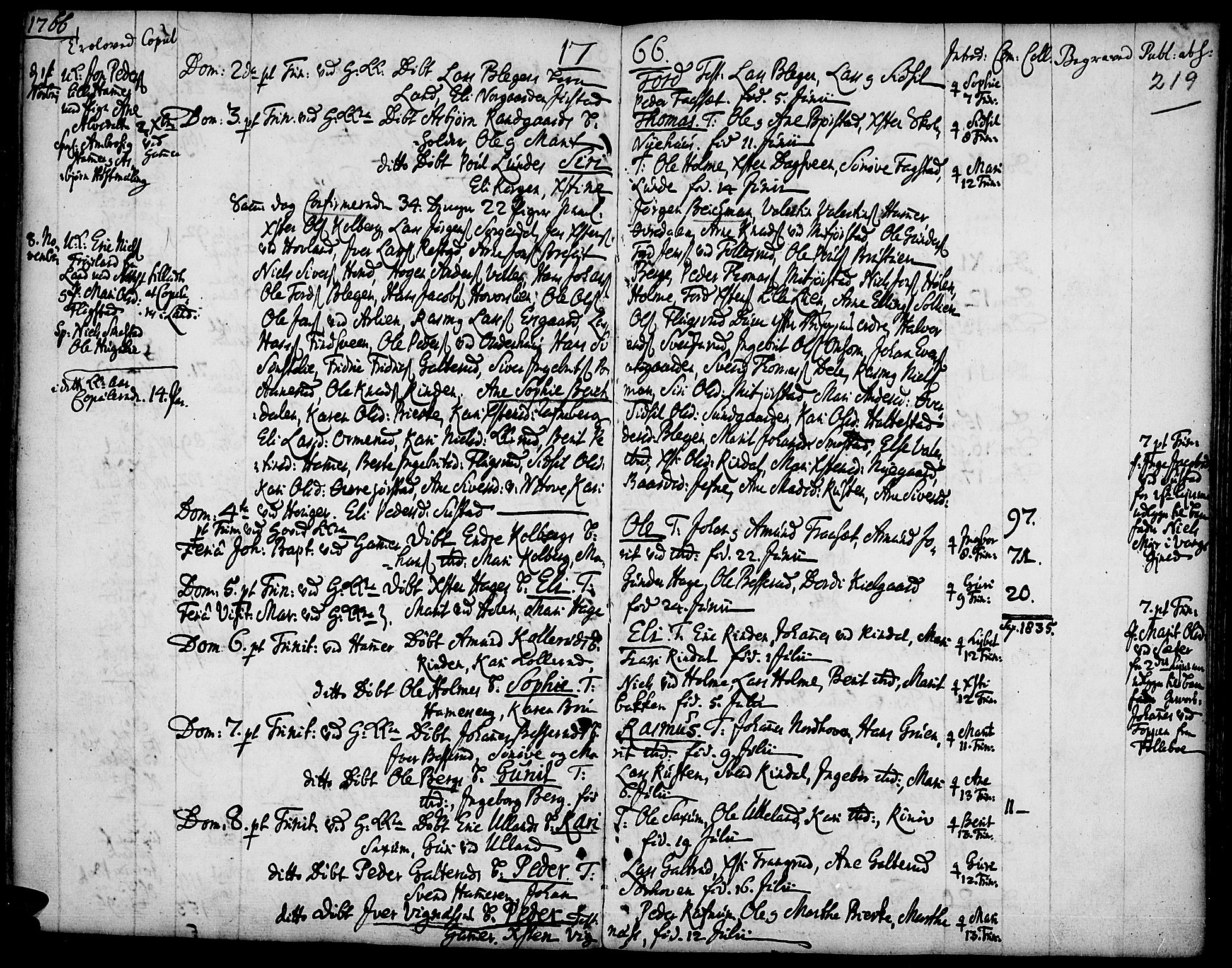 Fåberg prestekontor, AV/SAH-PREST-086/H/Ha/Haa/L0001: Parish register (official) no. 1, 1727-1775, p. 219