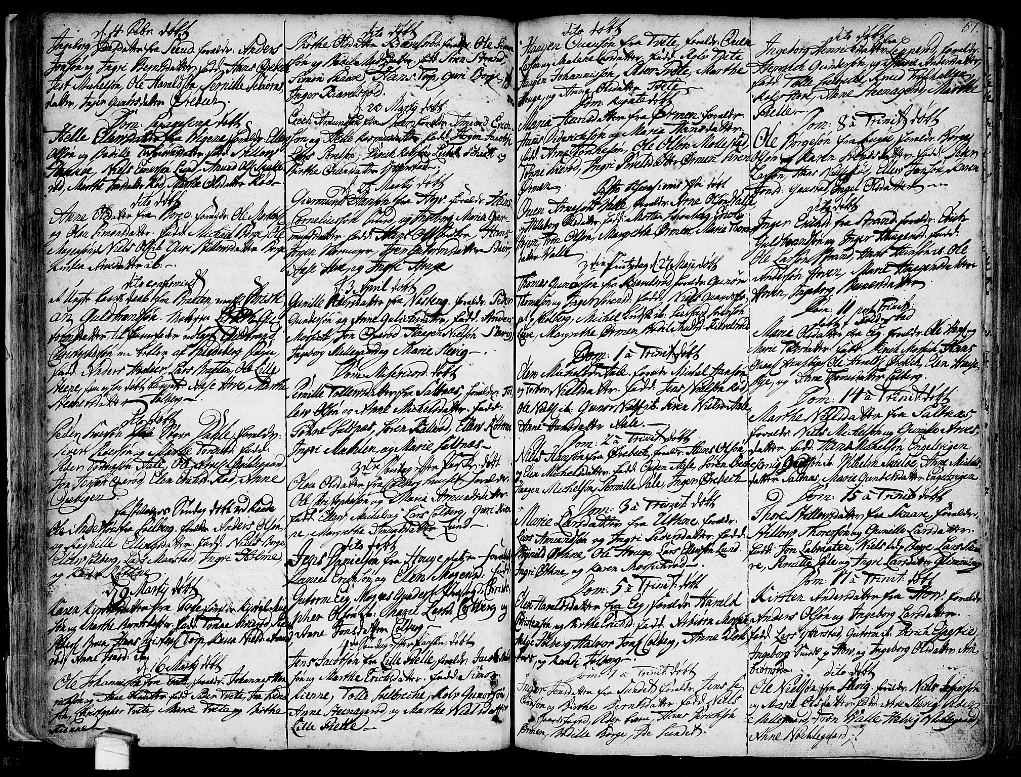 Onsøy prestekontor Kirkebøker, AV/SAO-A-10914/F/Fa/L0001: Parish register (official) no. I 1, 1733-1814, p. 57