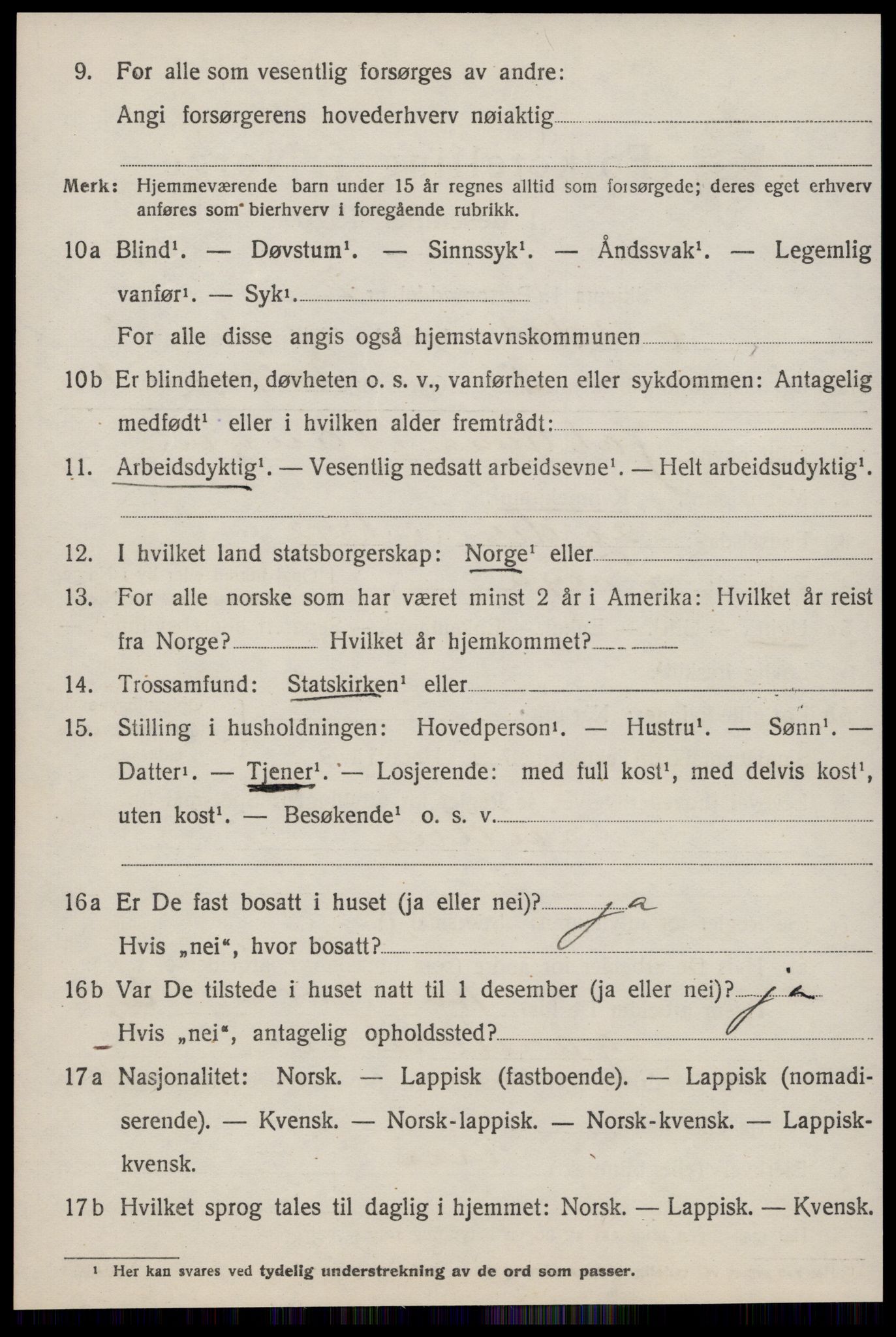 SAT, 1920 census for Orkdal, 1920, p. 3129