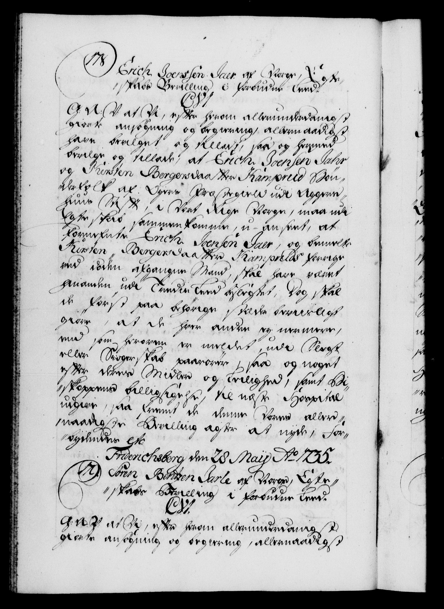 Danske Kanselli 1572-1799, AV/RA-EA-3023/F/Fc/Fca/Fcaa/L0029: Norske registre, 1735-1736, p. 130b