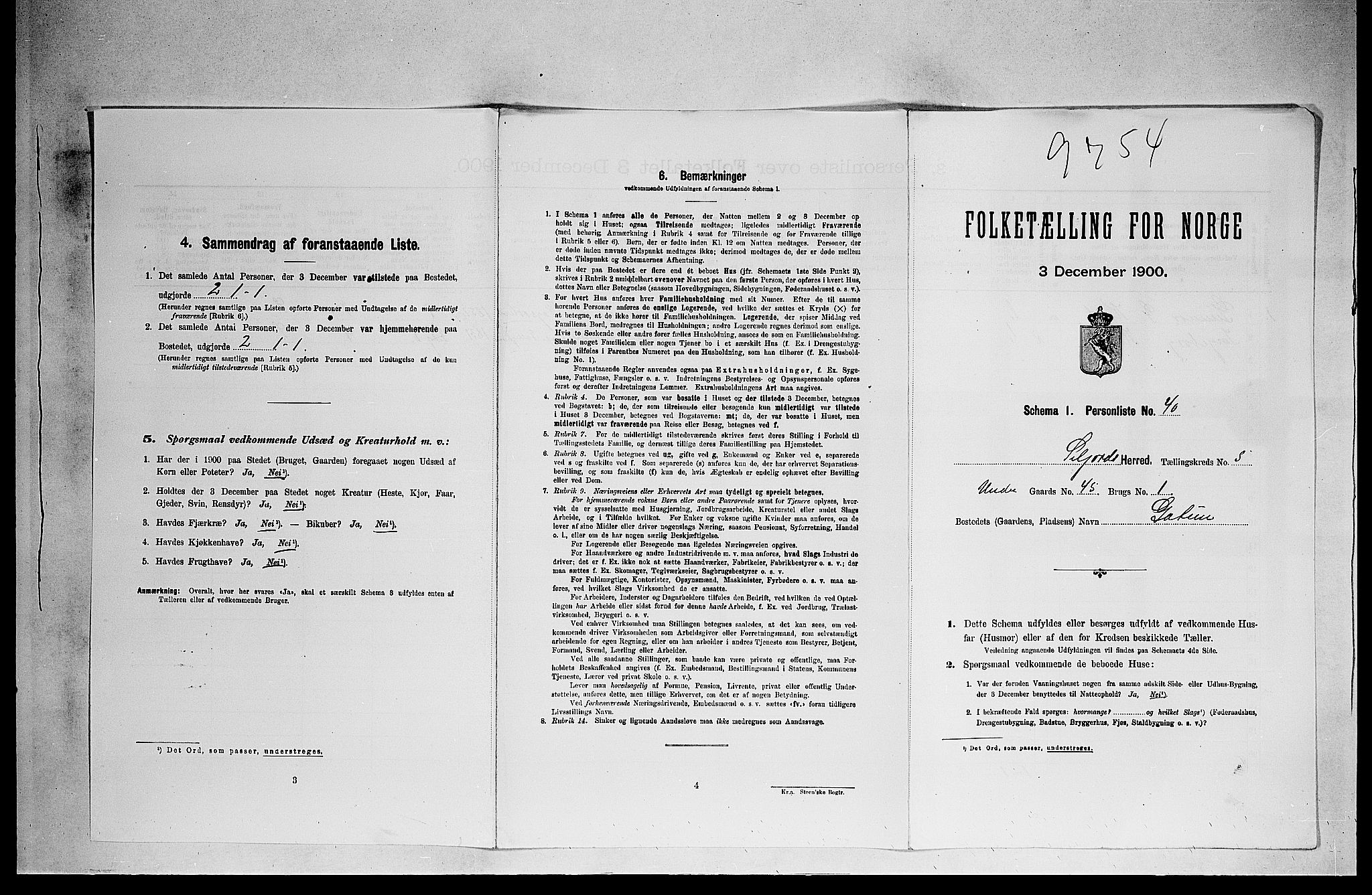 SAKO, 1900 census for Seljord, 1900, p. 506