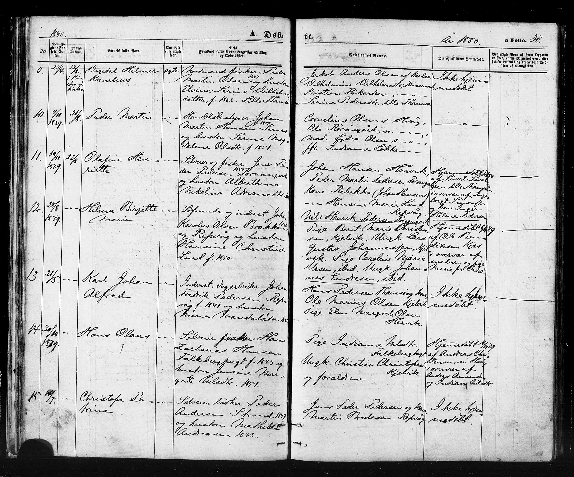 Måsøy sokneprestkontor, AV/SATØ-S-1348/H/Ha/L0006kirke: Parish register (official) no. 6, 1861-1886, p. 38