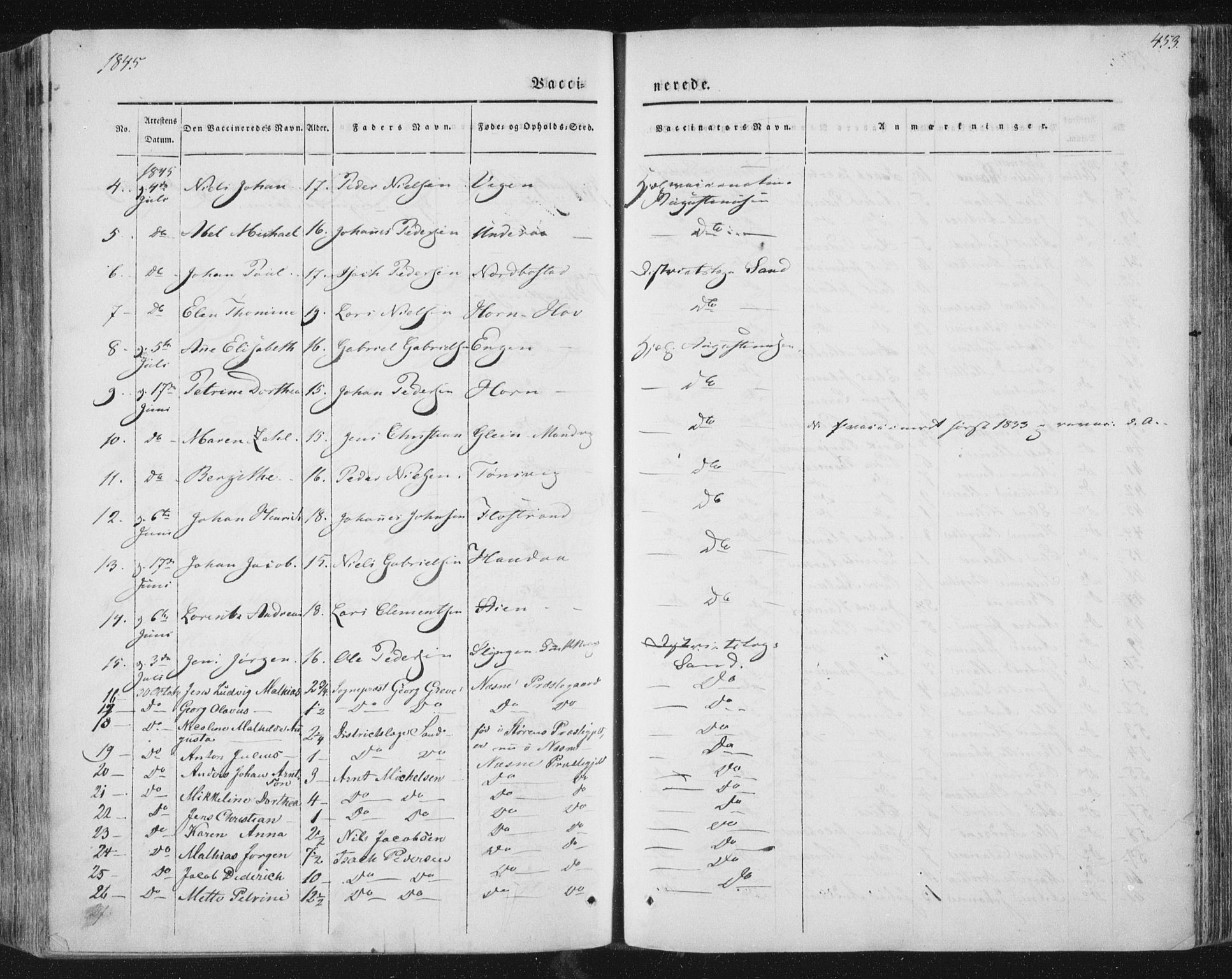 Ministerialprotokoller, klokkerbøker og fødselsregistre - Nordland, AV/SAT-A-1459/838/L0549: Parish register (official) no. 838A07, 1840-1854, p. 453