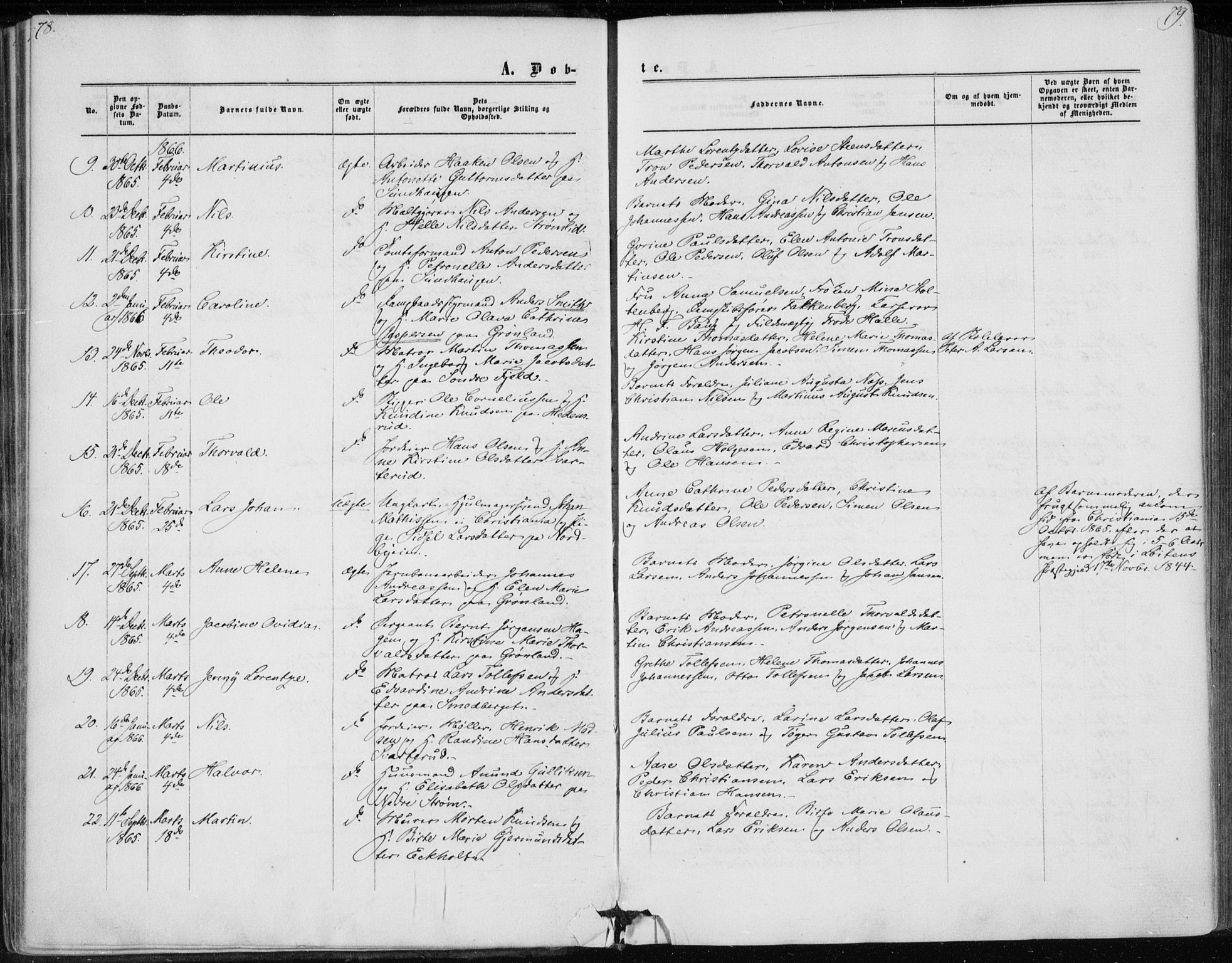 Skoger kirkebøker, AV/SAKO-A-59/F/Fa/L0004: Parish register (official) no. I 4, 1862-1872, p. 78-79