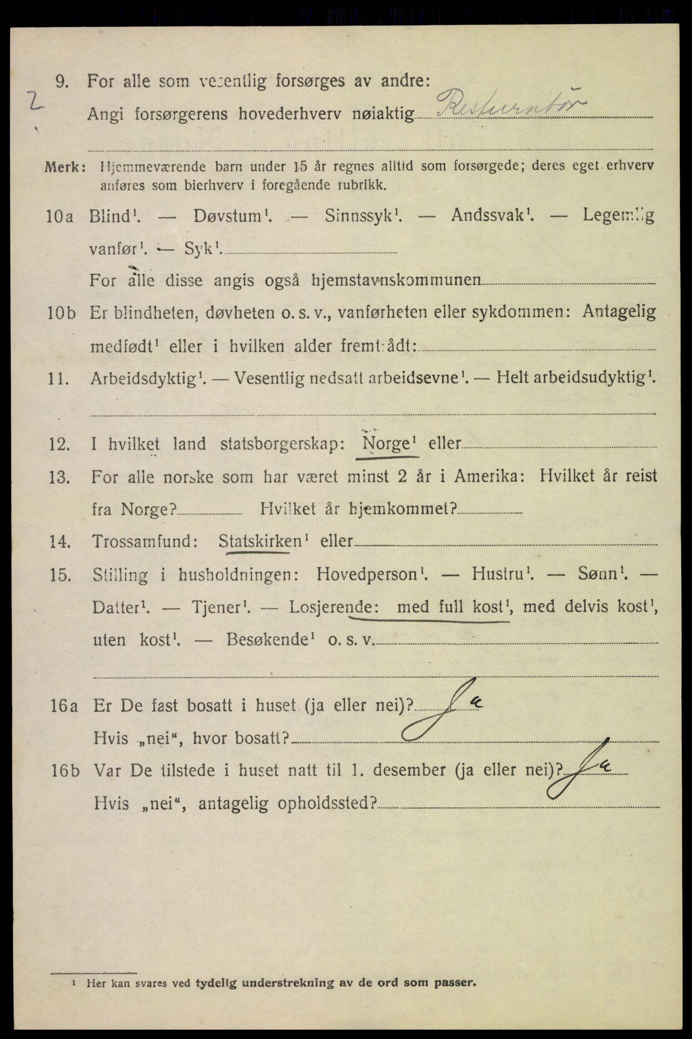 SAH, 1920 census for Nord-Fron, 1920, p. 9375