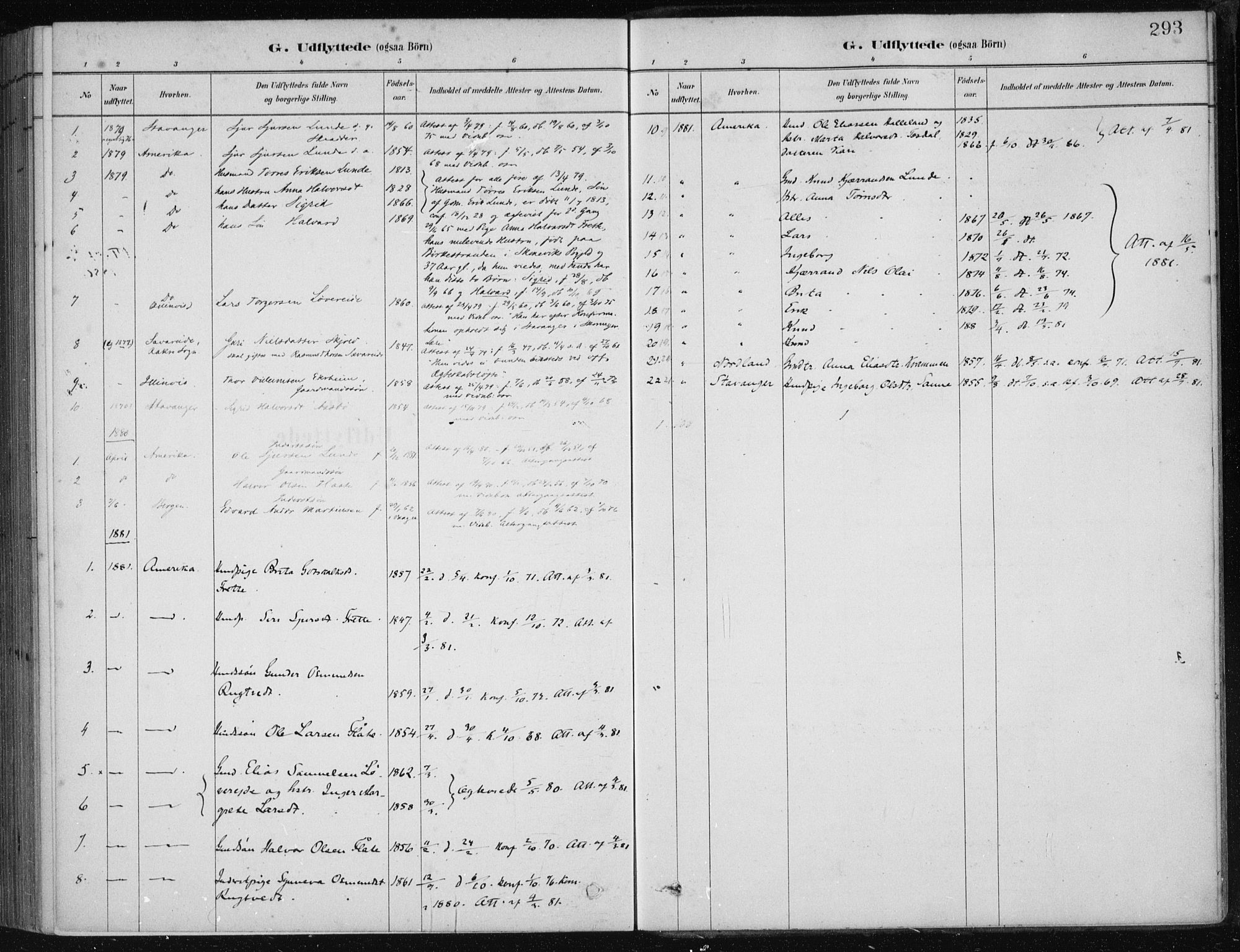 Etne sokneprestembete, AV/SAB-A-75001/H/Haa: Parish register (official) no. D  1, 1879-1919, p. 293