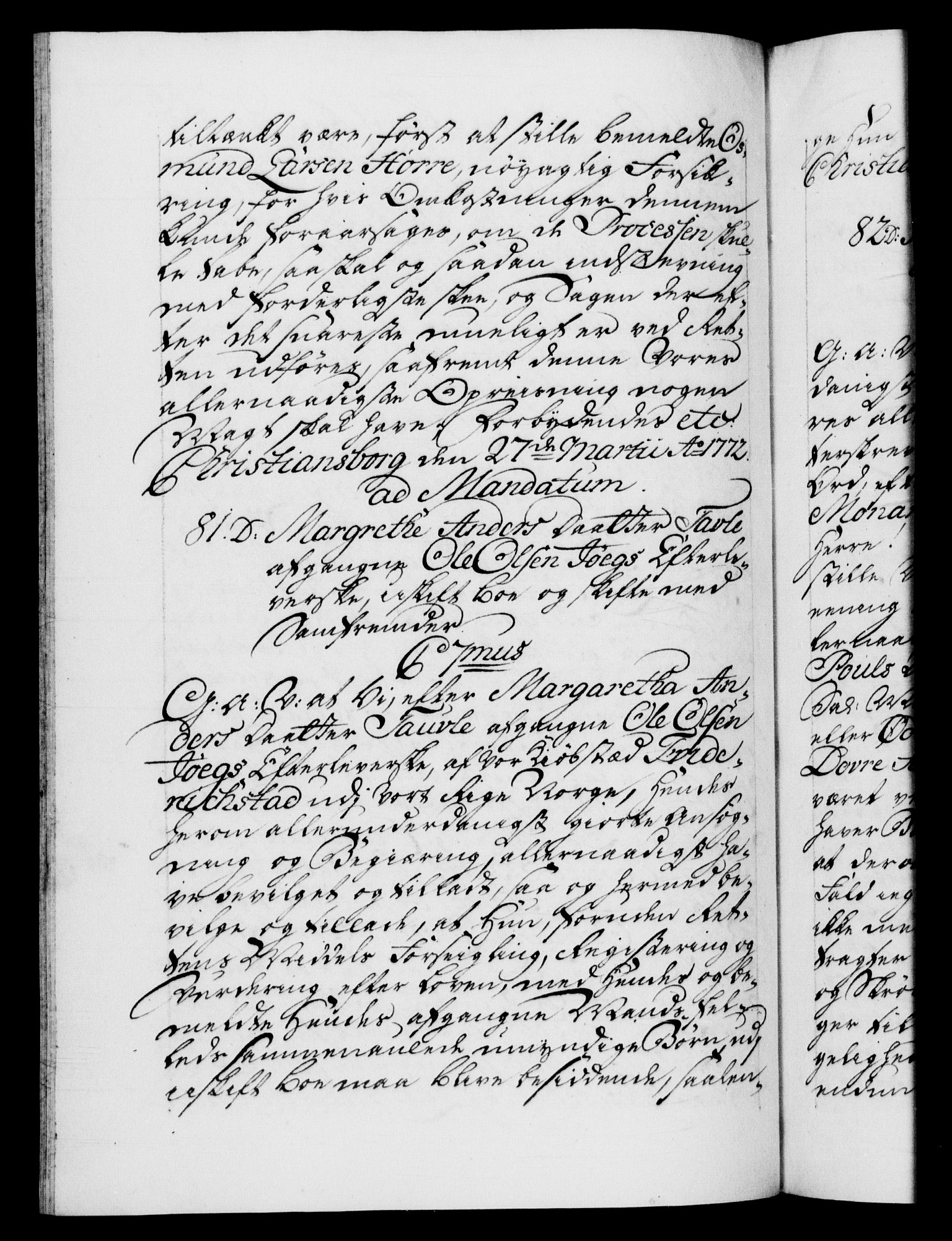 Danske Kanselli 1572-1799, AV/RA-EA-3023/F/Fc/Fca/Fcaa/L0045: Norske registre "Norske eller 3. dept.s åpne brev, 1771-1773, p. 253b