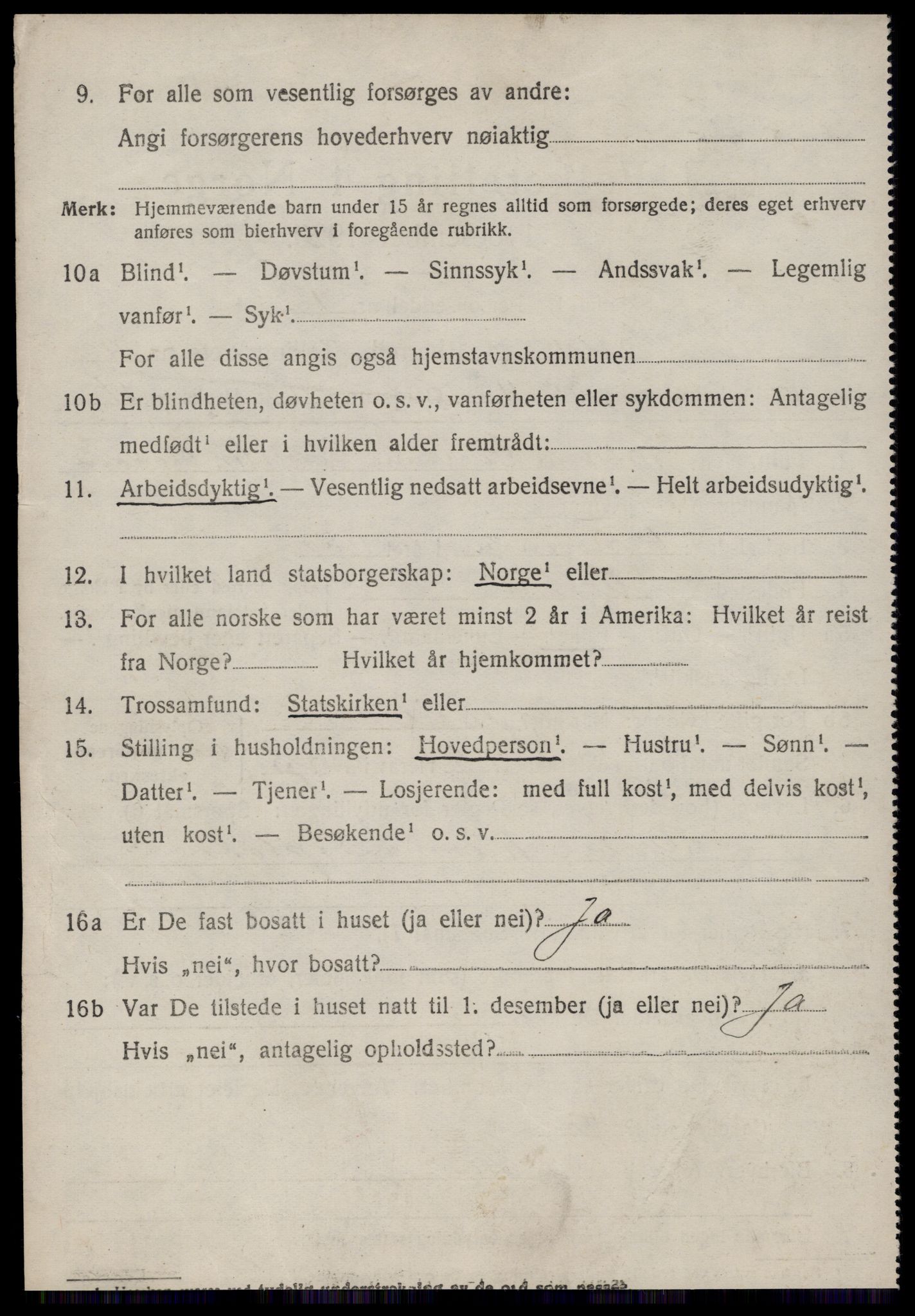 SAT, 1920 census for Vestnes, 1920, p. 6104