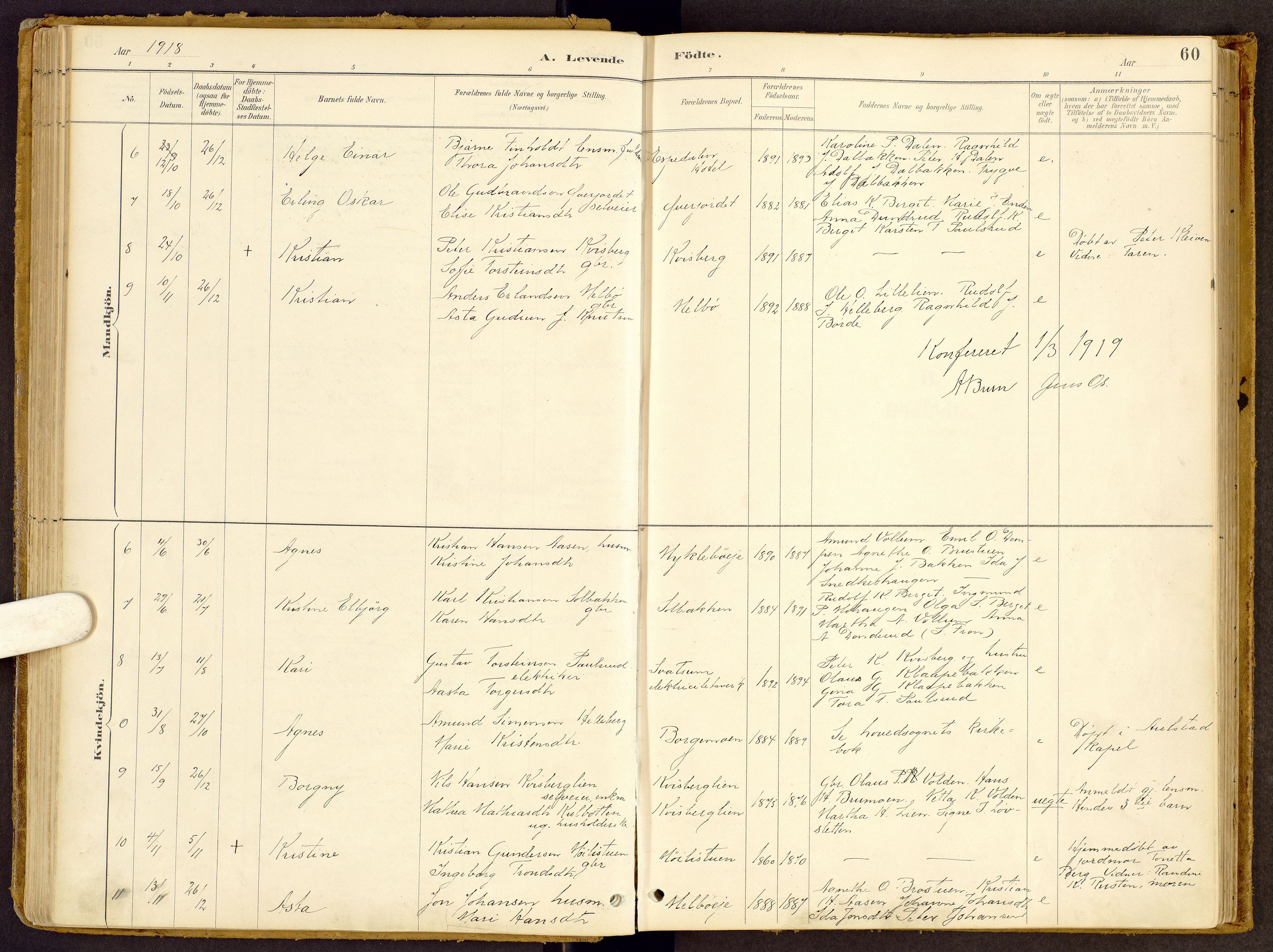 Vestre Gausdal prestekontor, SAH/PREST-094/H/Ha/Haa/L0002: Parish register (official) no. 2, 1887-1918, p. 60