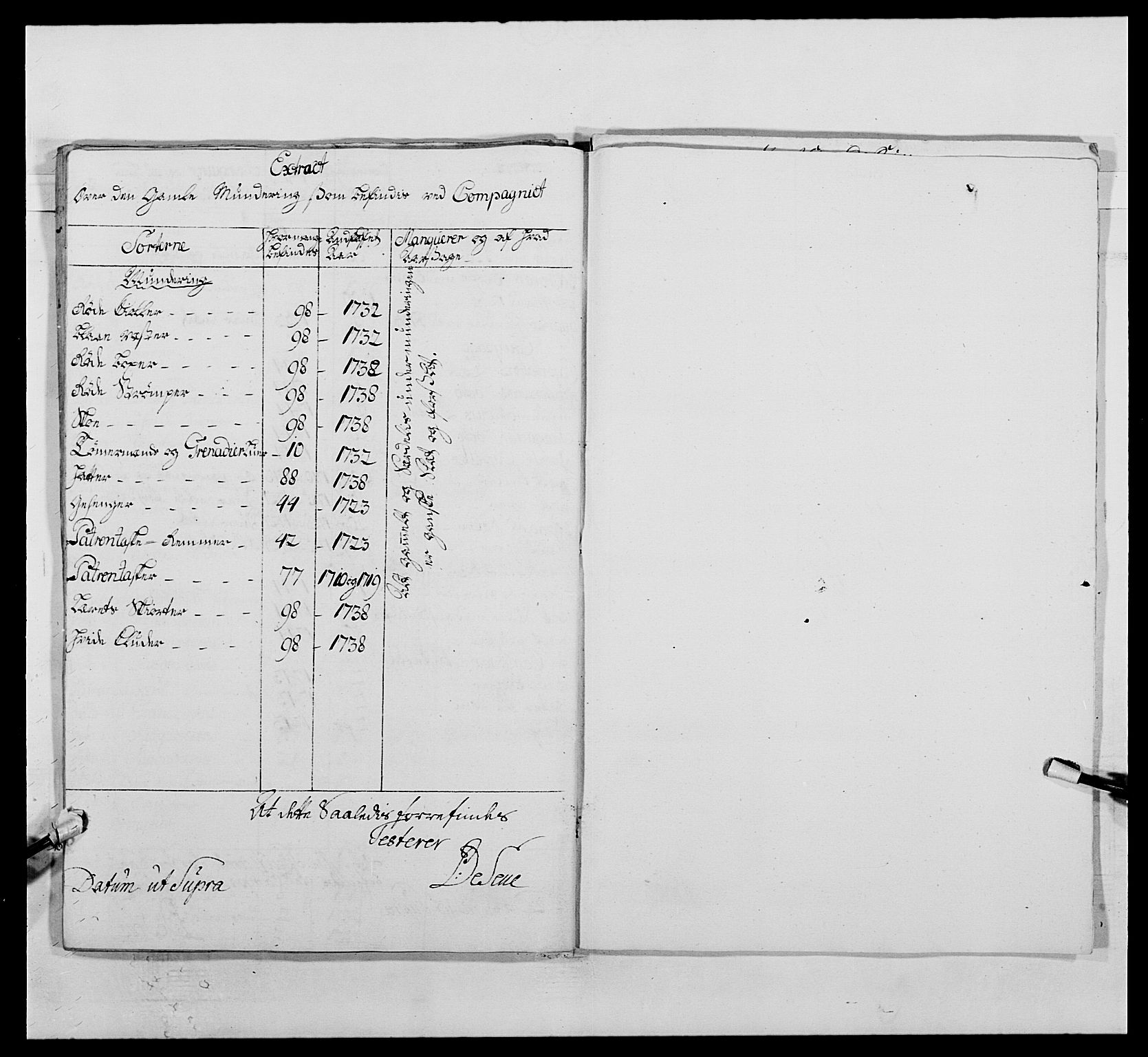 Kommanderende general (KG I) med Det norske krigsdirektorium, RA/EA-5419/E/Ea/L0495: 1. Smålenske regiment, 1732-1763, p. 326