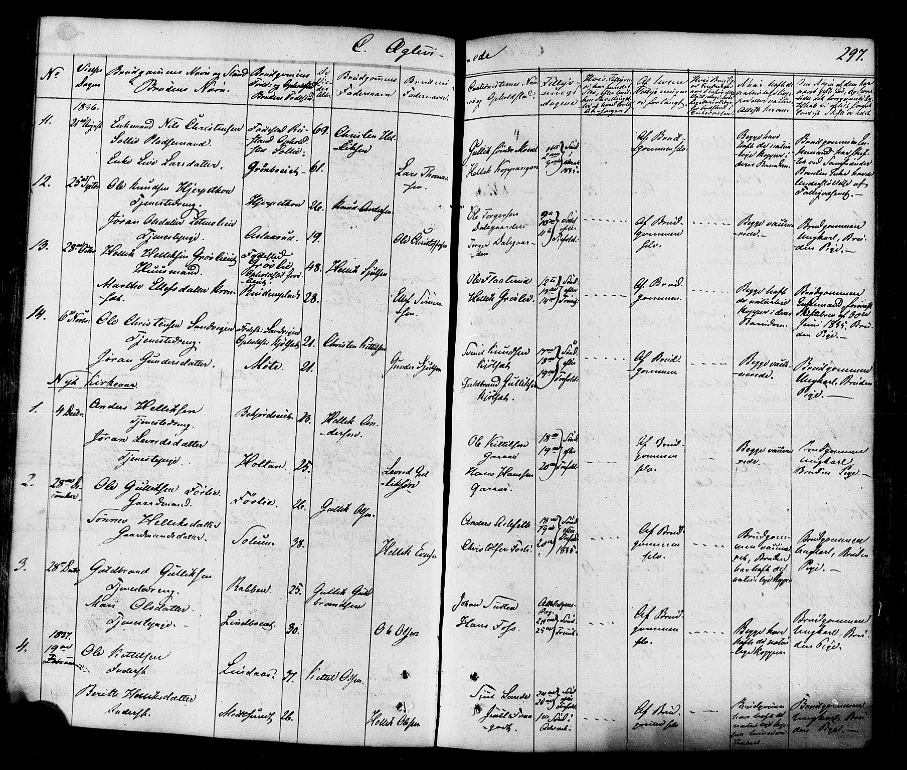 Flesberg kirkebøker, AV/SAKO-A-18/F/Fa/L0006: Parish register (official) no. I 6, 1834-1860, p. 297