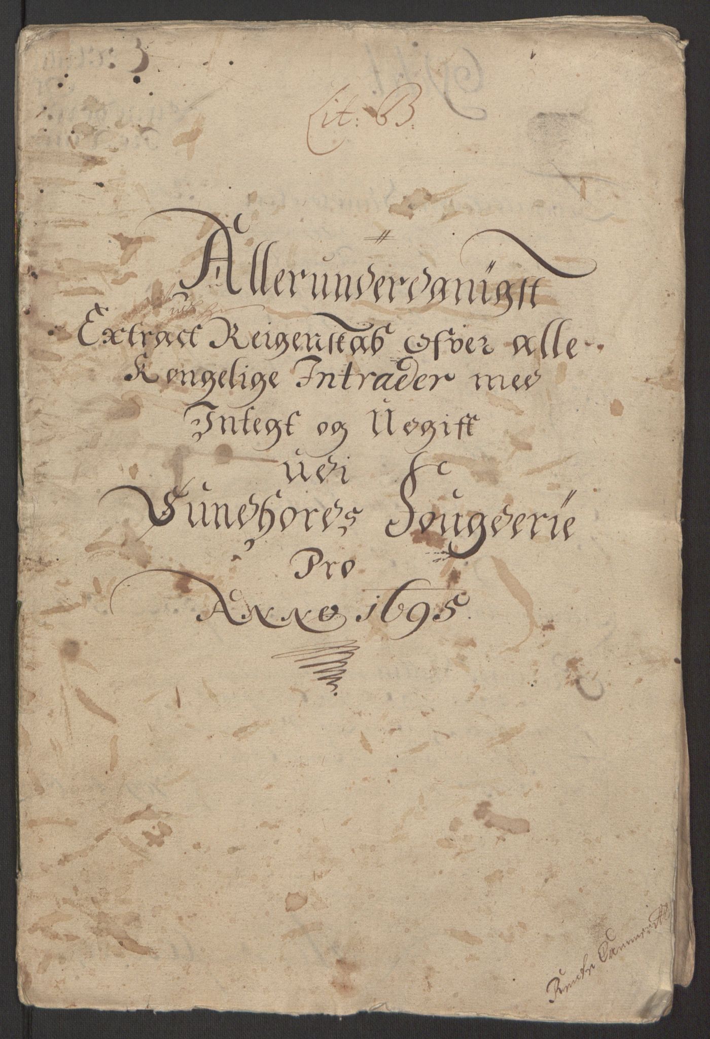 Rentekammeret inntil 1814, Reviderte regnskaper, Fogderegnskap, RA/EA-4092/R48/L2976: Fogderegnskap Sunnhordland og Hardanger, 1695-1696, p. 4