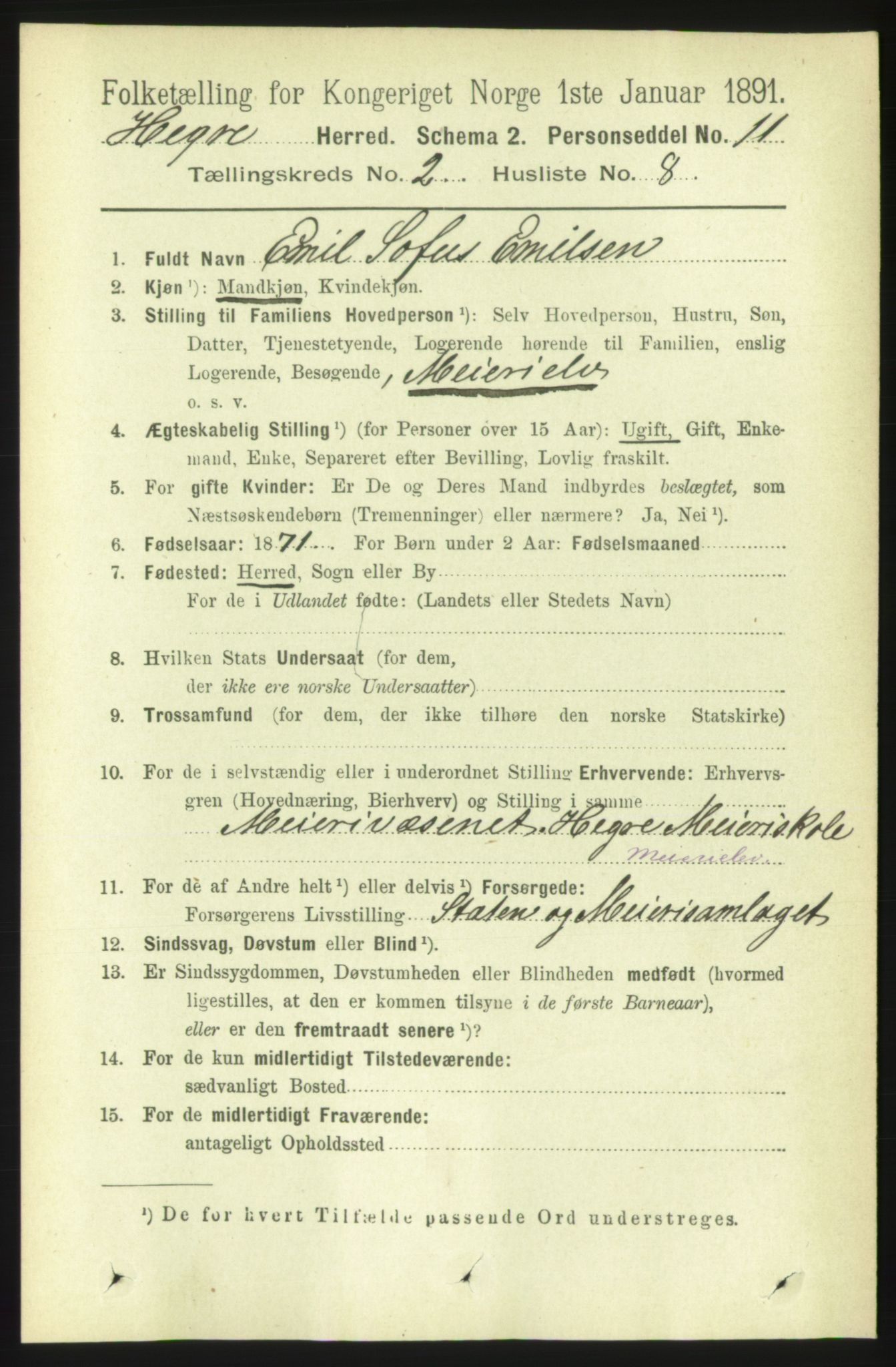 RA, 1891 census for 1712 Hegra, 1891, p. 557