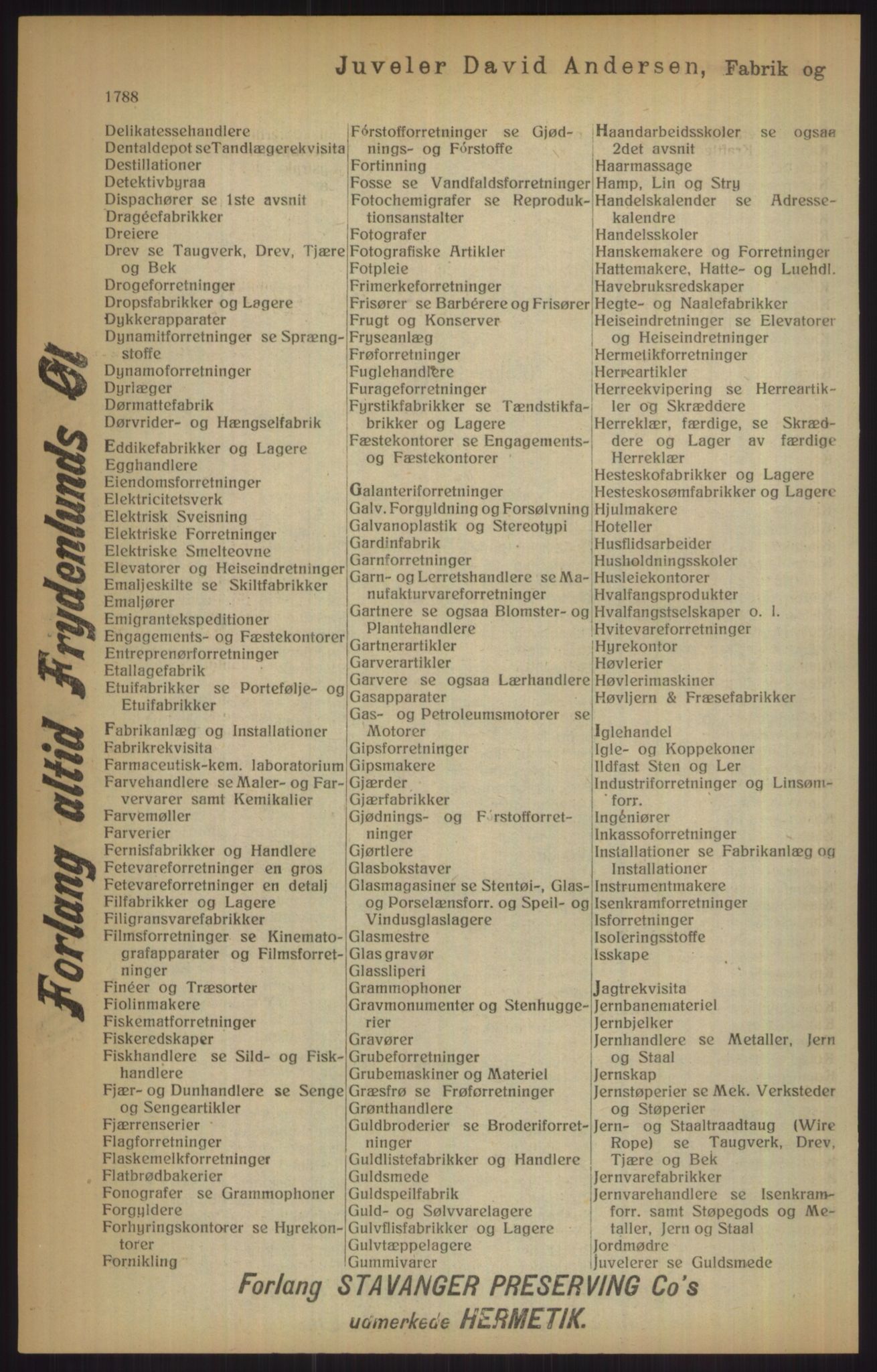 Kristiania/Oslo adressebok, PUBL/-, 1915, p. 1788