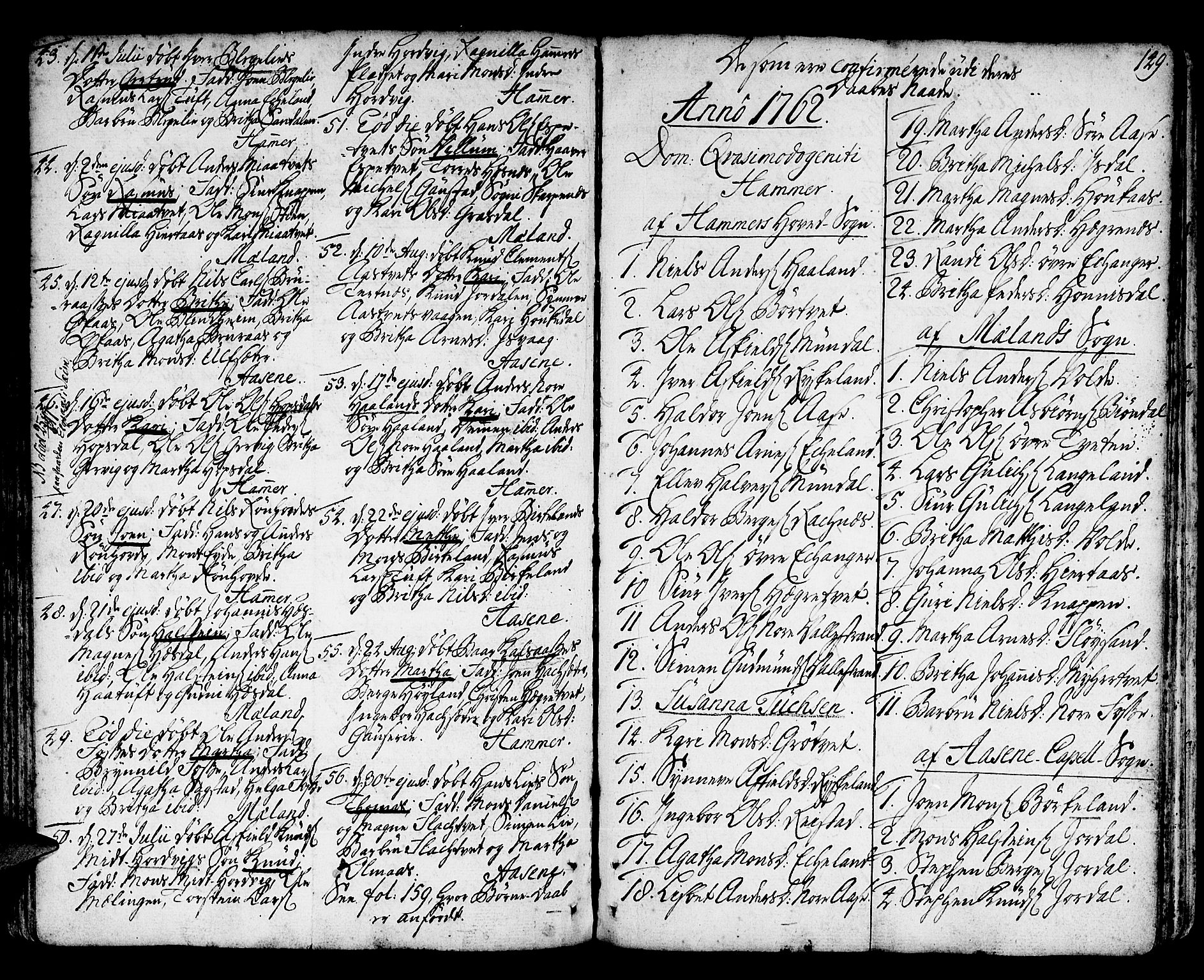 Hamre sokneprestembete, AV/SAB-A-75501/H/Ha/Haa/Haaa/L0007: Parish register (official) no. A 7, 1762-1777, p. 149