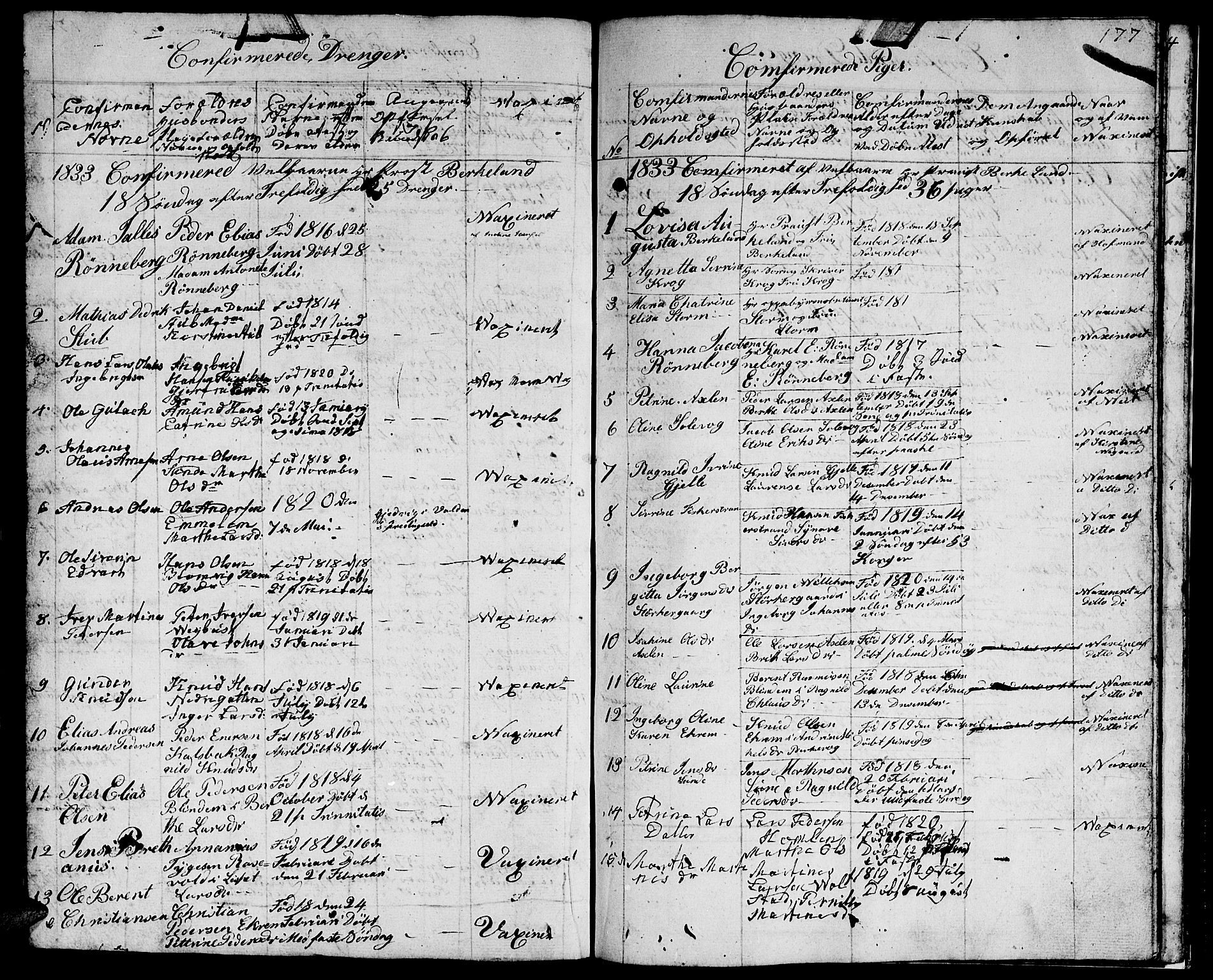 Ministerialprotokoller, klokkerbøker og fødselsregistre - Møre og Romsdal, AV/SAT-A-1454/528/L0425: Parish register (copy) no. 528C06, 1827-1840, p. 177