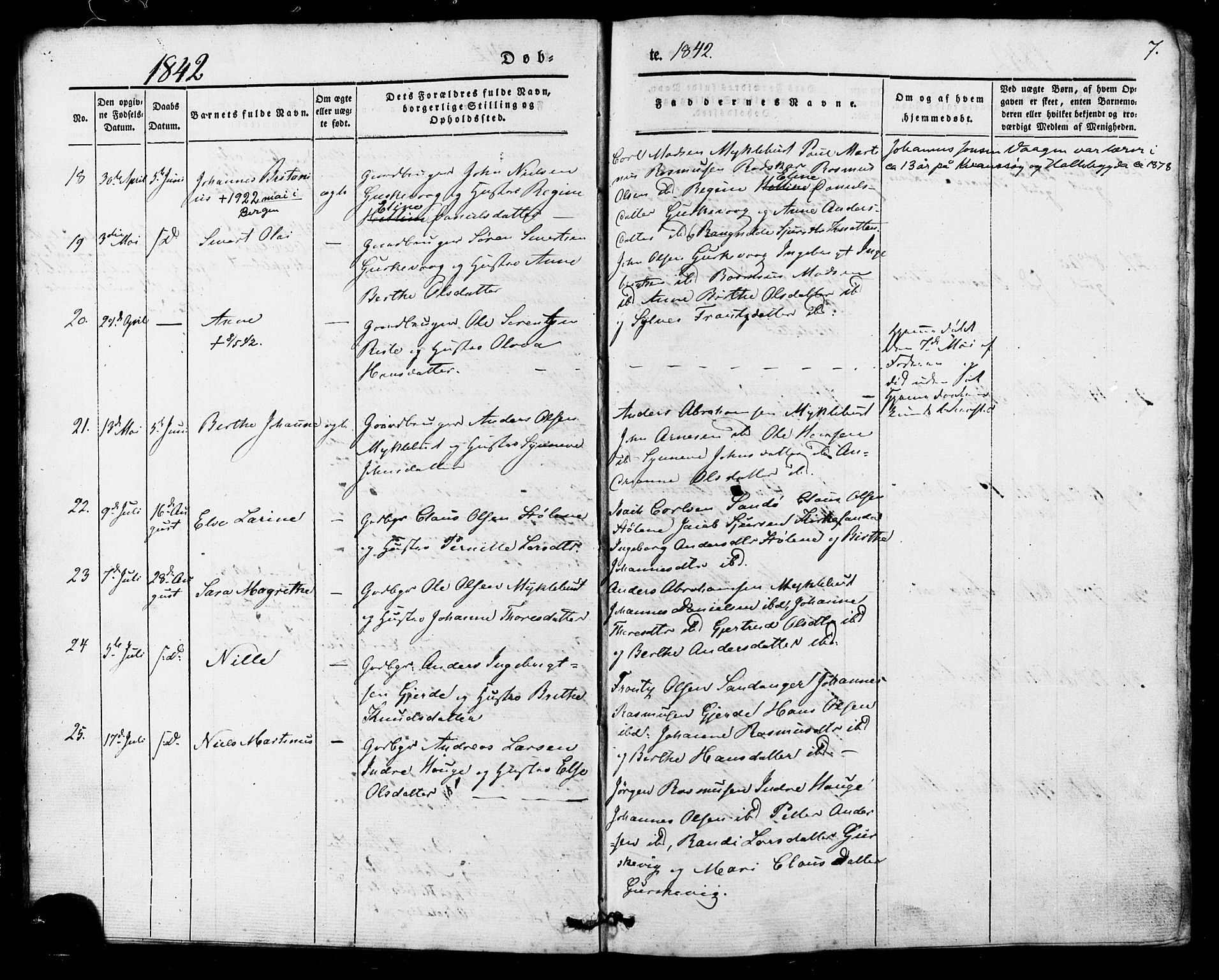 Ministerialprotokoller, klokkerbøker og fødselsregistre - Møre og Romsdal, AV/SAT-A-1454/503/L0034: Parish register (official) no. 503A02, 1841-1884, p. 7