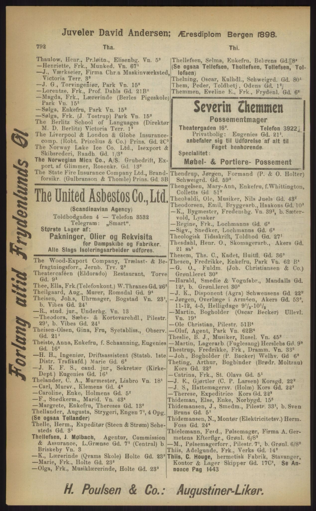 Kristiania/Oslo adressebok, PUBL/-, 1903, p. 792