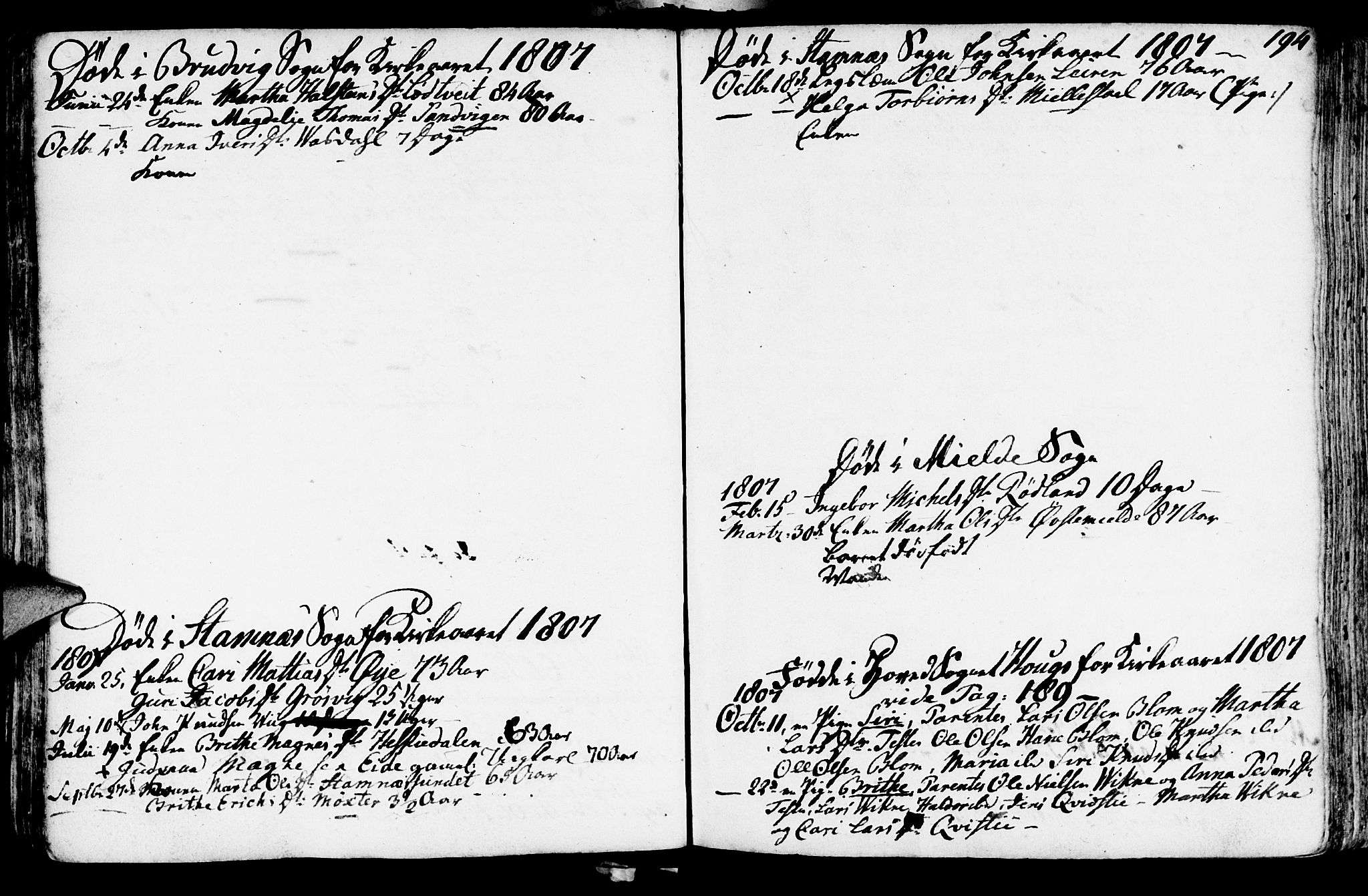 Haus sokneprestembete, AV/SAB-A-75601/H/Haa: Parish register (official) no. A 11, 1796-1816, p. 194