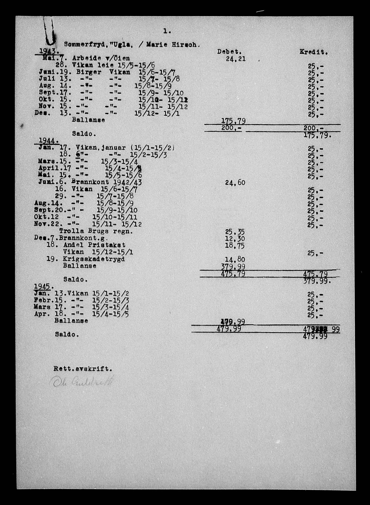 Justisdepartementet, Tilbakeføringskontoret for inndratte formuer, AV/RA-S-1564/H/Hc/Hca/L0896: --, 1945-1947, p. 271