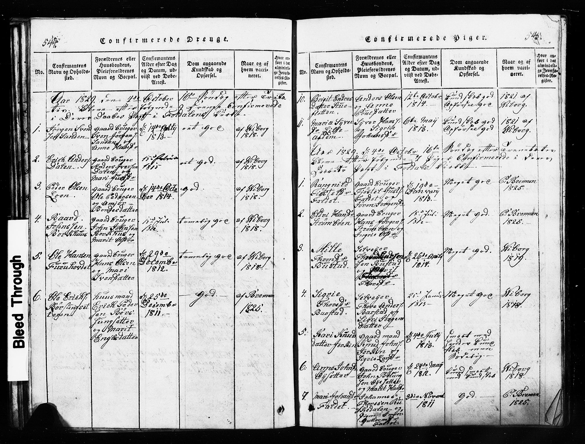 Lesja prestekontor, SAH/PREST-068/H/Ha/Hab/L0001: Parish register (copy) no. 1, 1820-1831, p. 544-545