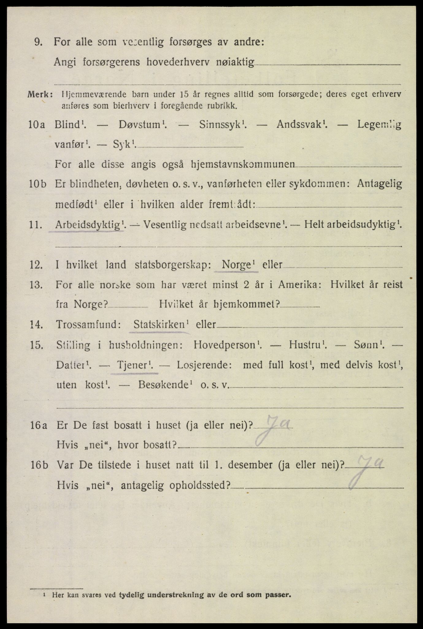 SAH, 1920 census for Furnes, 1920, p. 2422