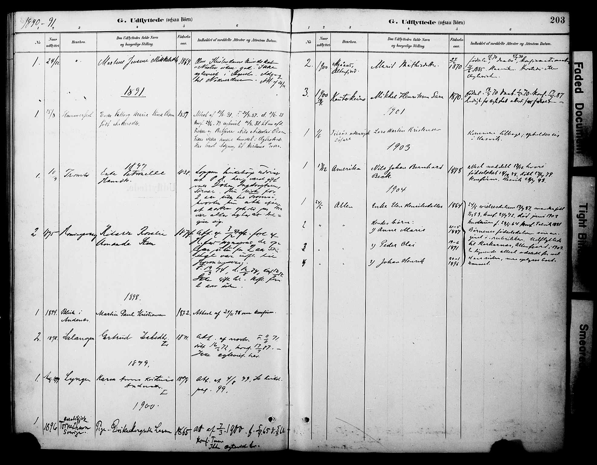 Loppa sokneprestkontor, SATØ/S-1339/H/Ha/L0008kirke: Parish register (official) no. 8, 1889-1907, p. 203