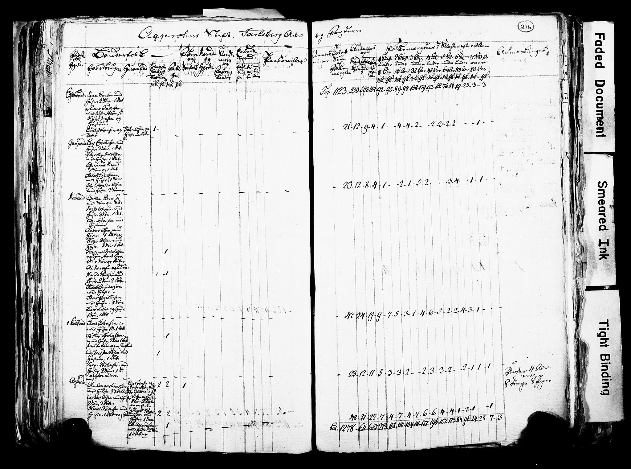 RA, Census 1815 for Skoger parish, 1815, p. 216