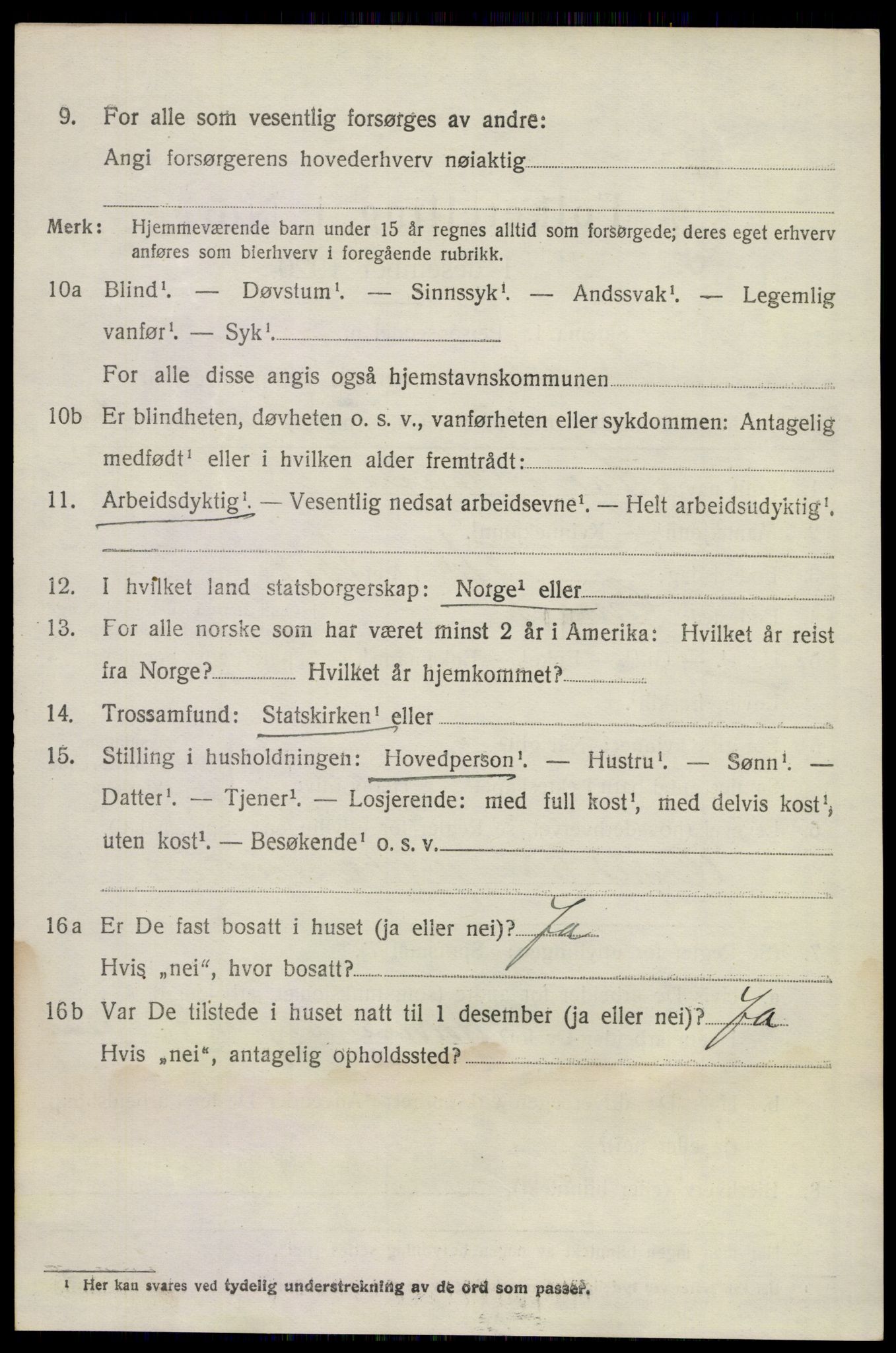 SAKO, 1920 census for Sandeherred, 1920, p. 9233