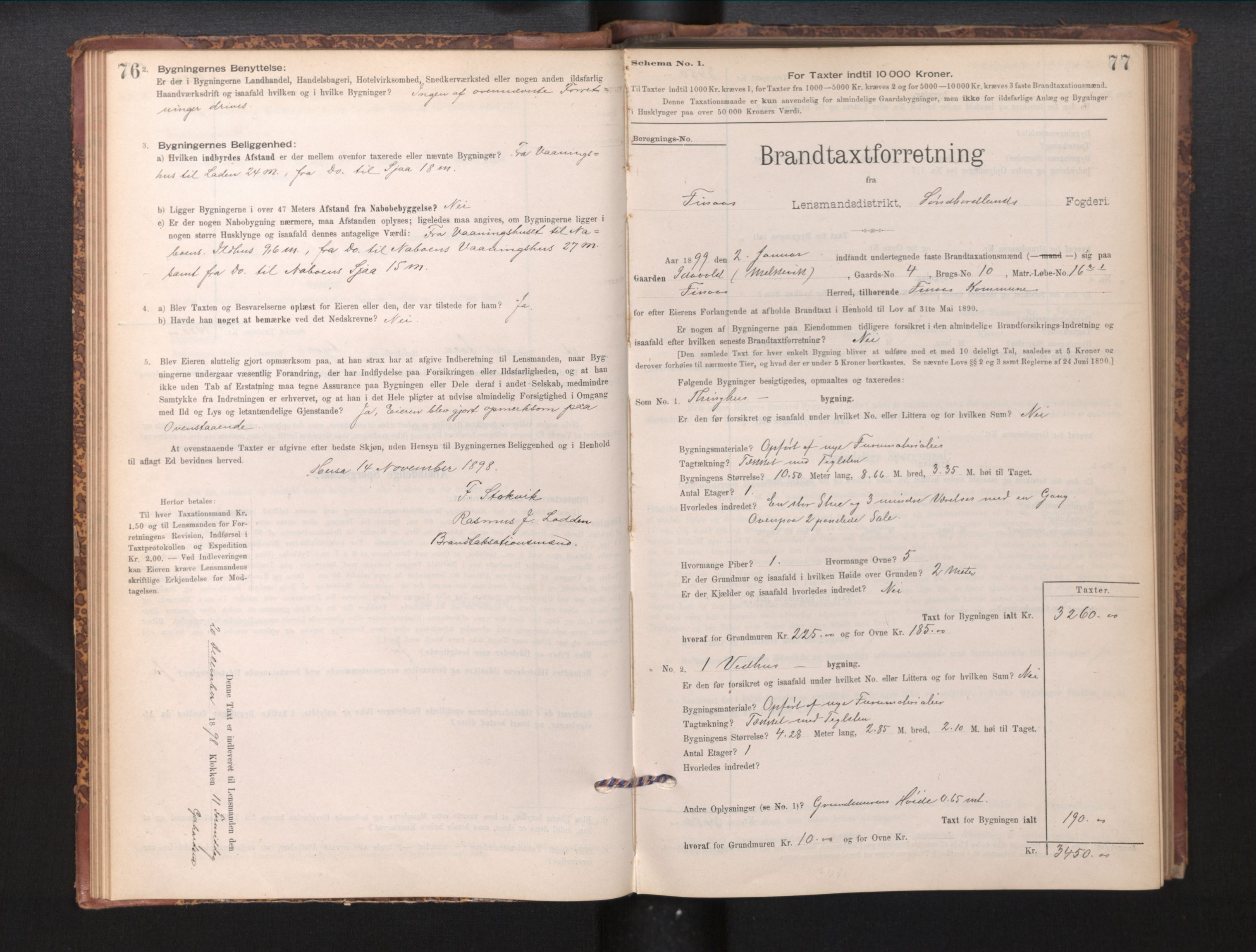 Lensmannen i Finnås, AV/SAB-A-31901/0012/L0002: Branntakstprotokoll, skjematakst, 1894-1954, p. 76-77