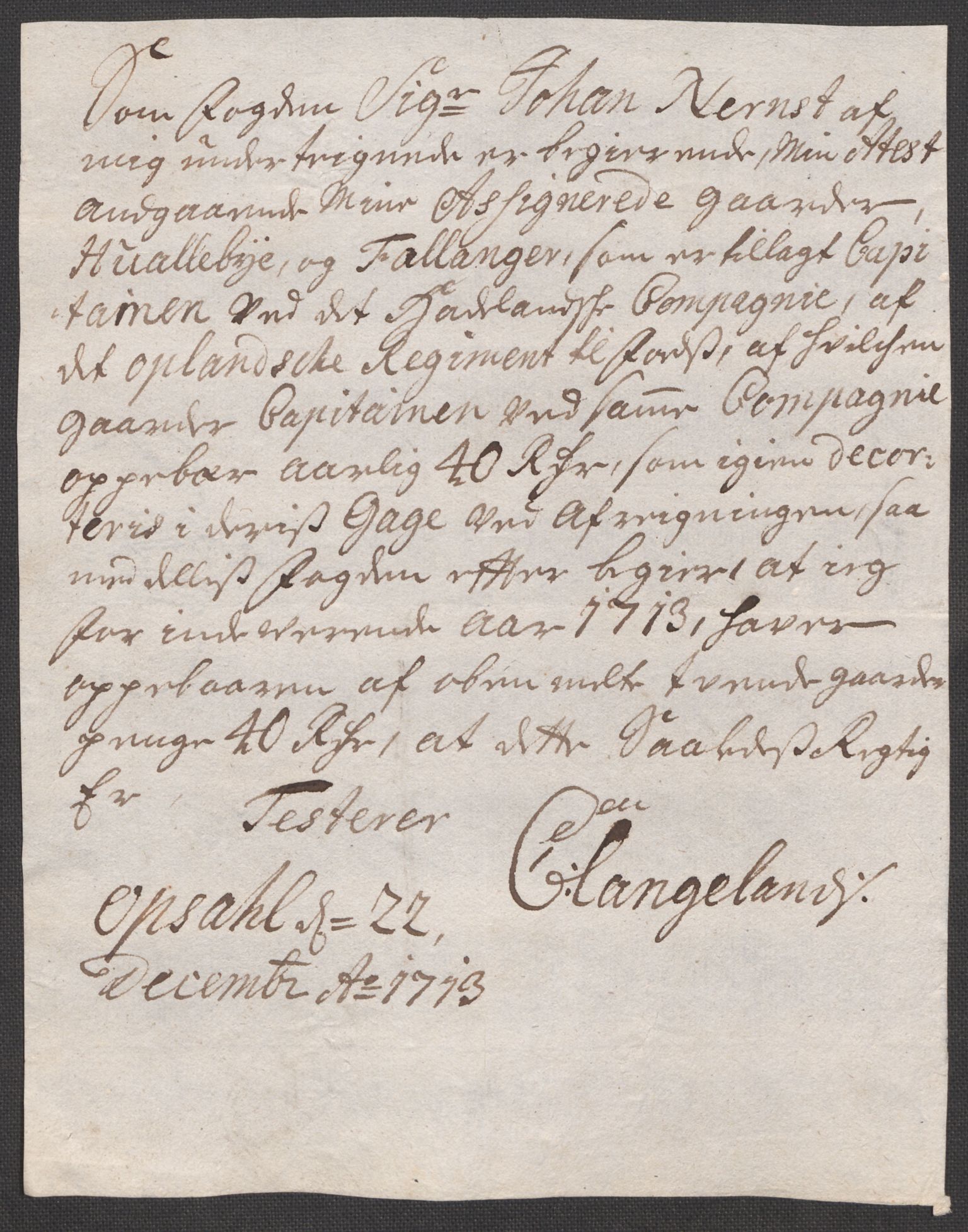 Rentekammeret inntil 1814, Reviderte regnskaper, Fogderegnskap, AV/RA-EA-4092/R18/L1311: Fogderegnskap Hadeland, Toten og Valdres, 1713, p. 175