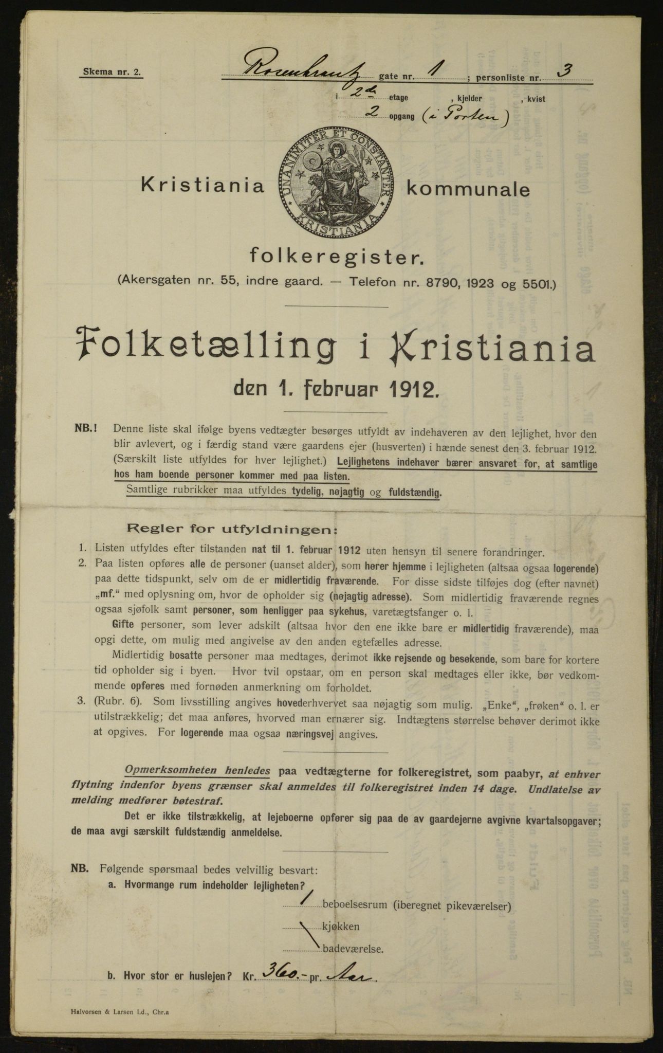 OBA, Municipal Census 1912 for Kristiania, 1912, p. 83990