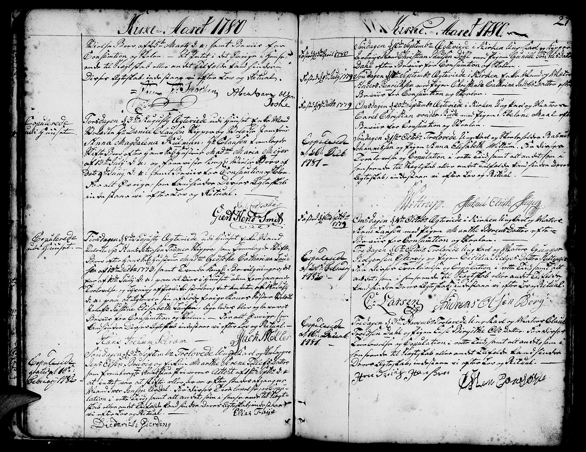 Nykirken Sokneprestembete, SAB/A-77101/H/Haa/L0008: Parish register (official) no. A 8, 1776-1814, p. 27