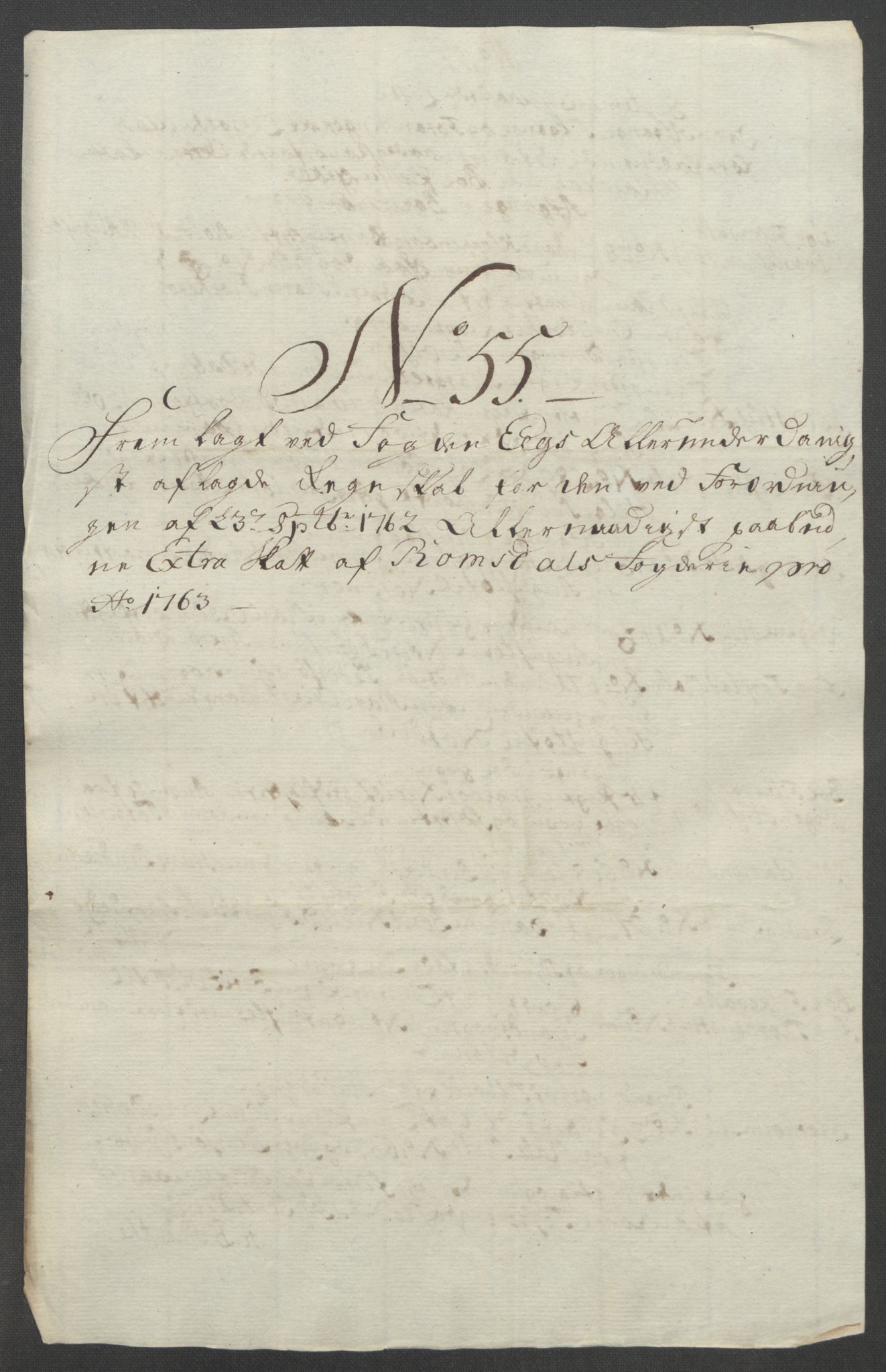 Rentekammeret inntil 1814, Reviderte regnskaper, Fogderegnskap, RA/EA-4092/R55/L3730: Ekstraskatten Romsdal, 1762-1763, p. 482