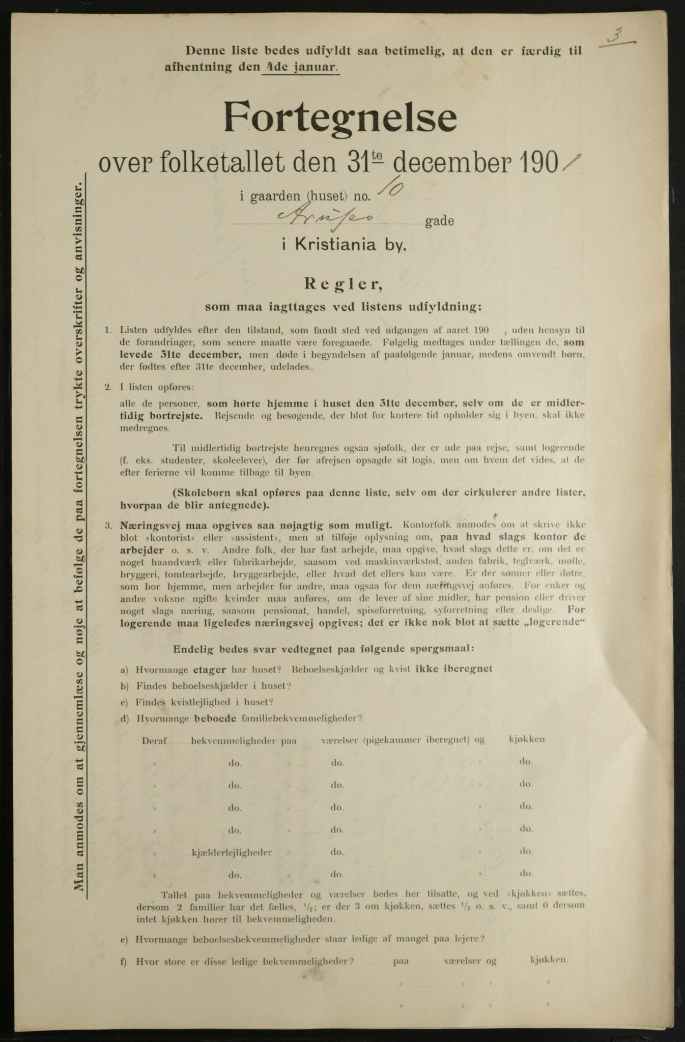 OBA, Municipal Census 1901 for Kristiania, 1901, p. 436