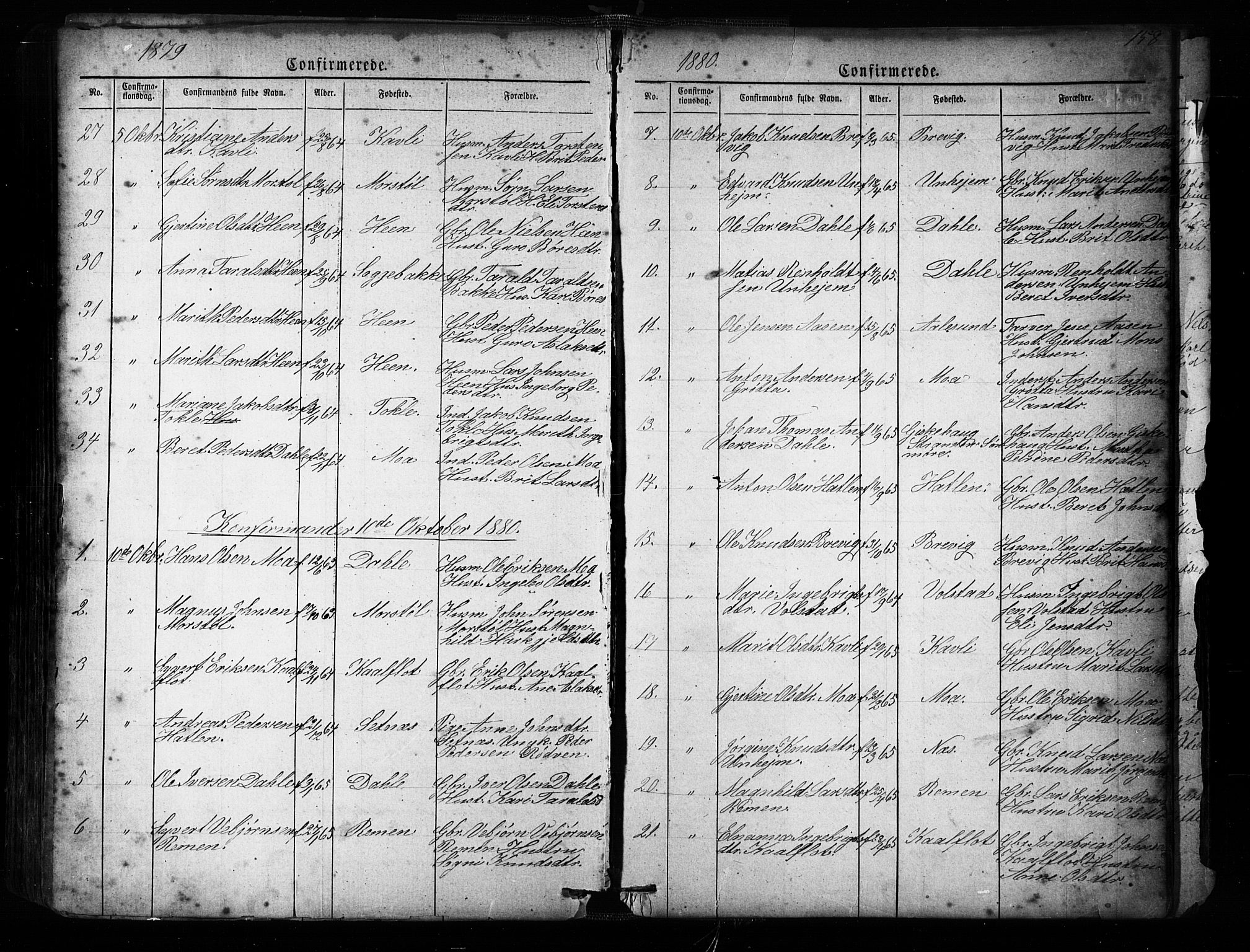 Ministerialprotokoller, klokkerbøker og fødselsregistre - Møre og Romsdal, SAT/A-1454/545/L0588: Parish register (copy) no. 545C02, 1867-1902, p. 158