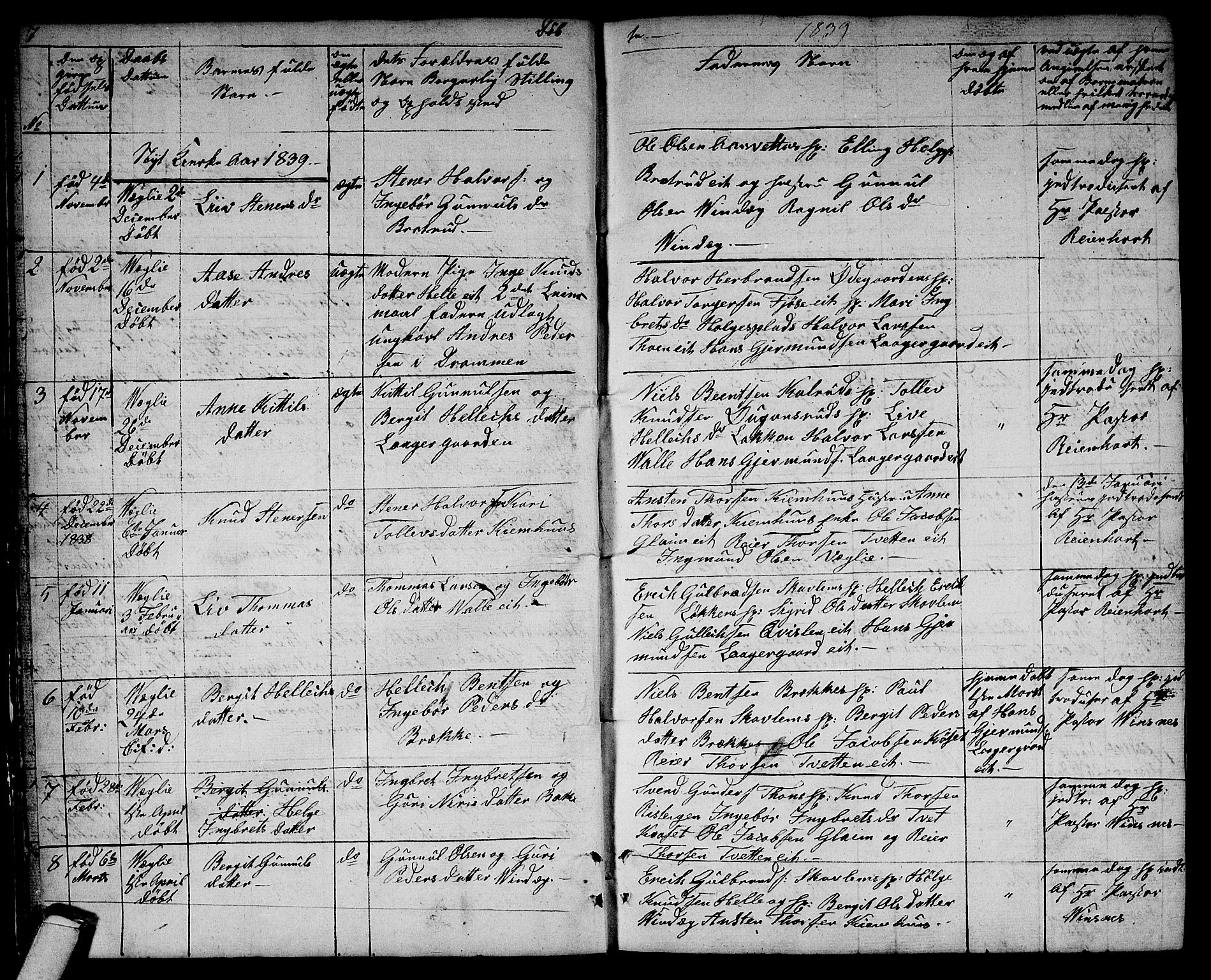 Rollag kirkebøker, SAKO/A-240/G/Gb/L0001: Parish register (copy) no. II 1, 1836-1877, p. 7