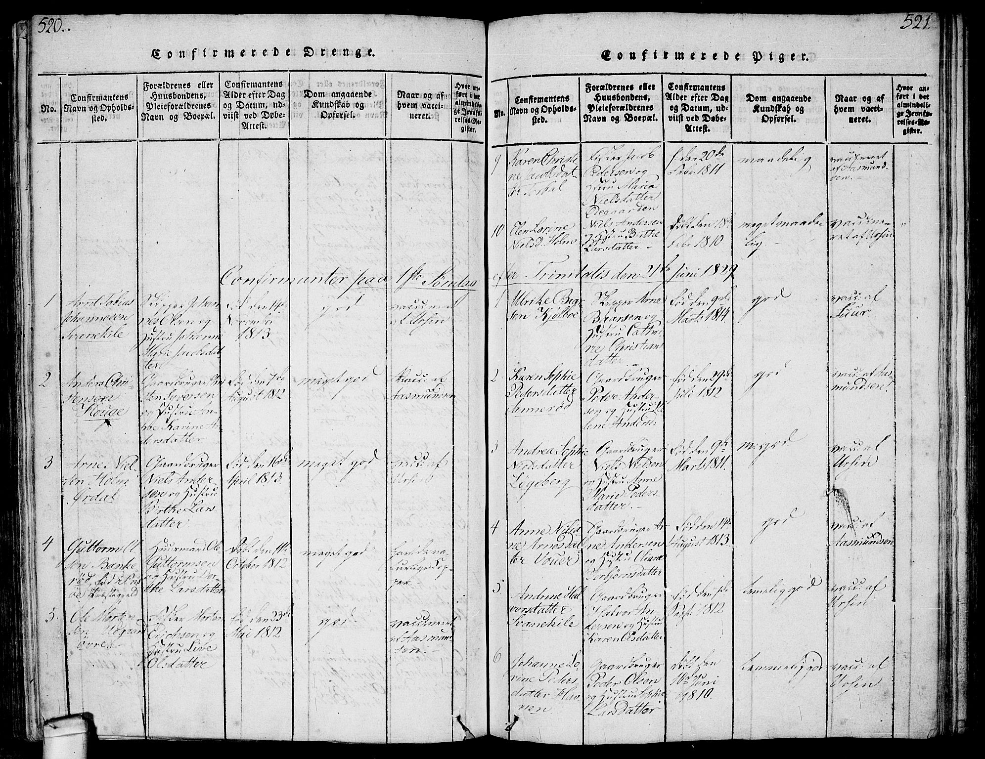 Hvaler prestekontor Kirkebøker, SAO/A-2001/F/Fa/L0005: Parish register (official) no. I 5, 1816-1845, p. 520-521
