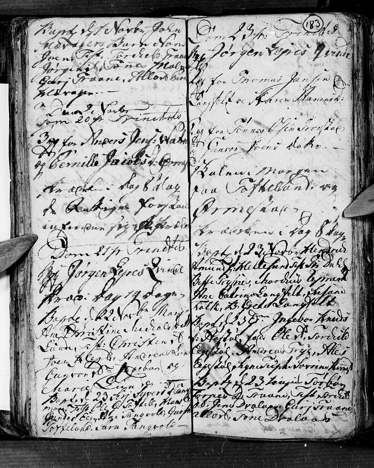 Søgne sokneprestkontor, AV/SAK-1111-0037/F/Fb/Fbb/L0001: Parish register (copy) no. B 1, 1779-1802, p. 183