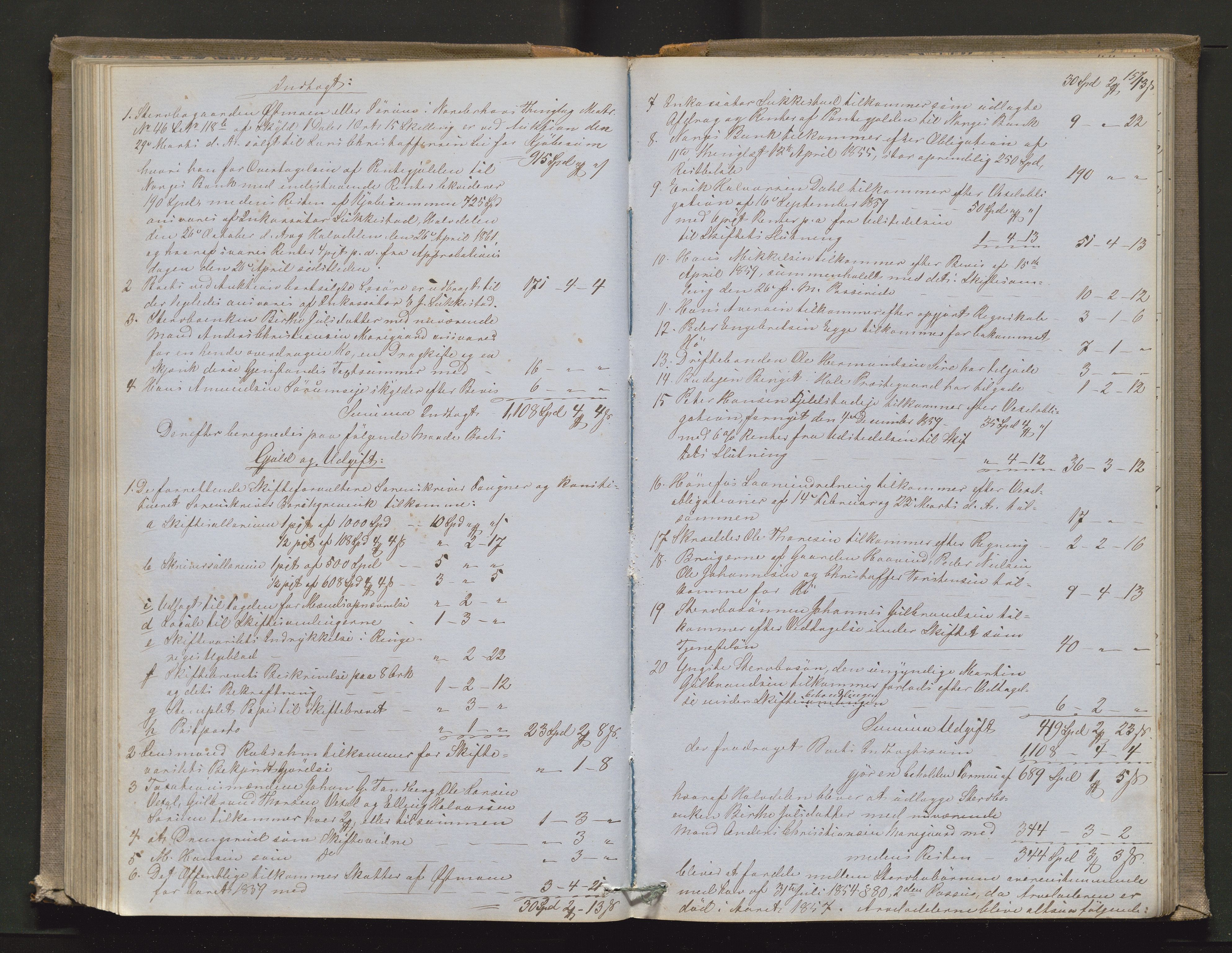 Ringerike sorenskriveri, AV/SAKO-A-105/H/Hb/Hbd/Hbda/L0004: Skifteutlodningsprotokoll, 1857-1862, p. 156b-157a