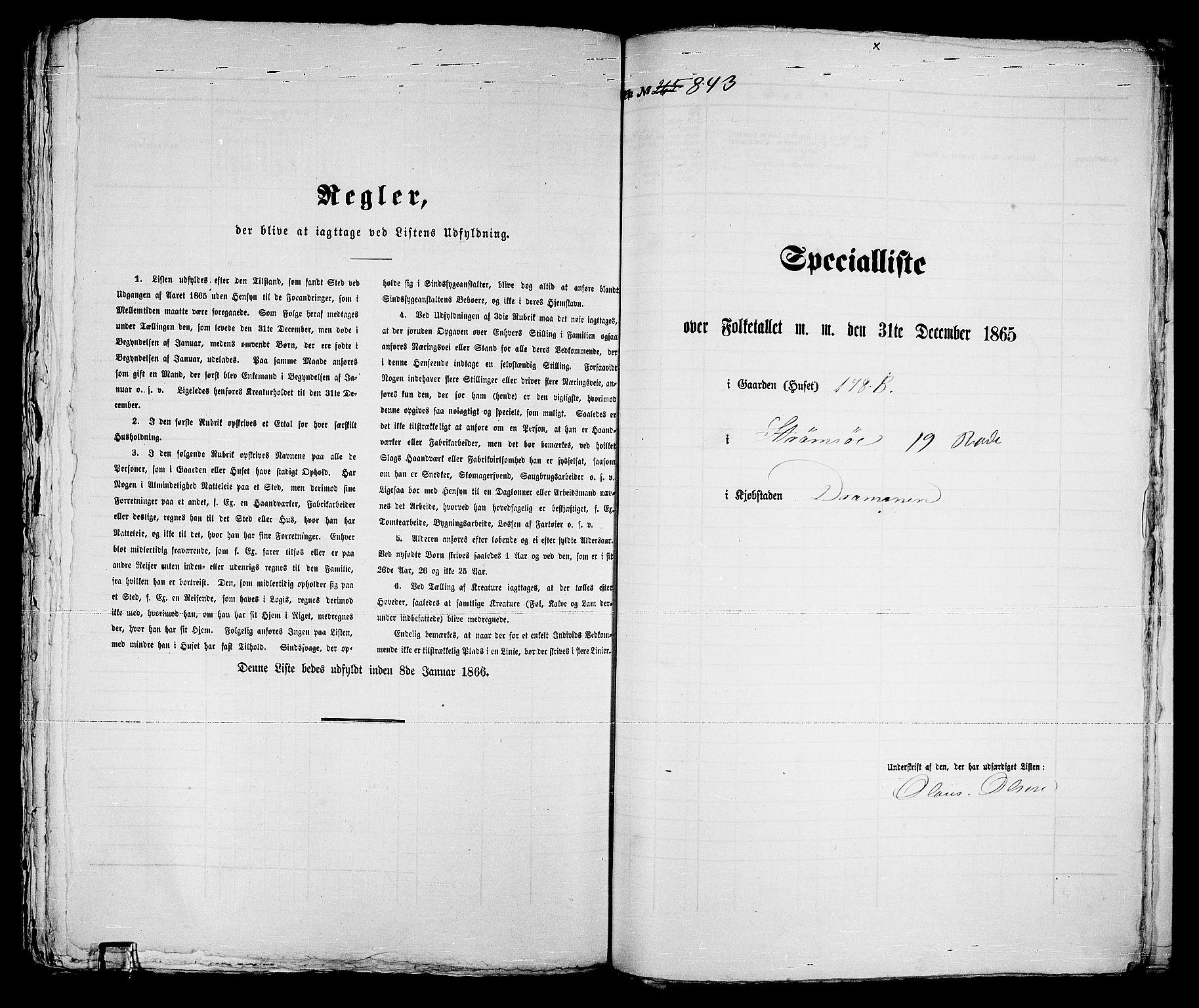 RA, 1865 census for Strømsø in Drammen, 1865, p. 501