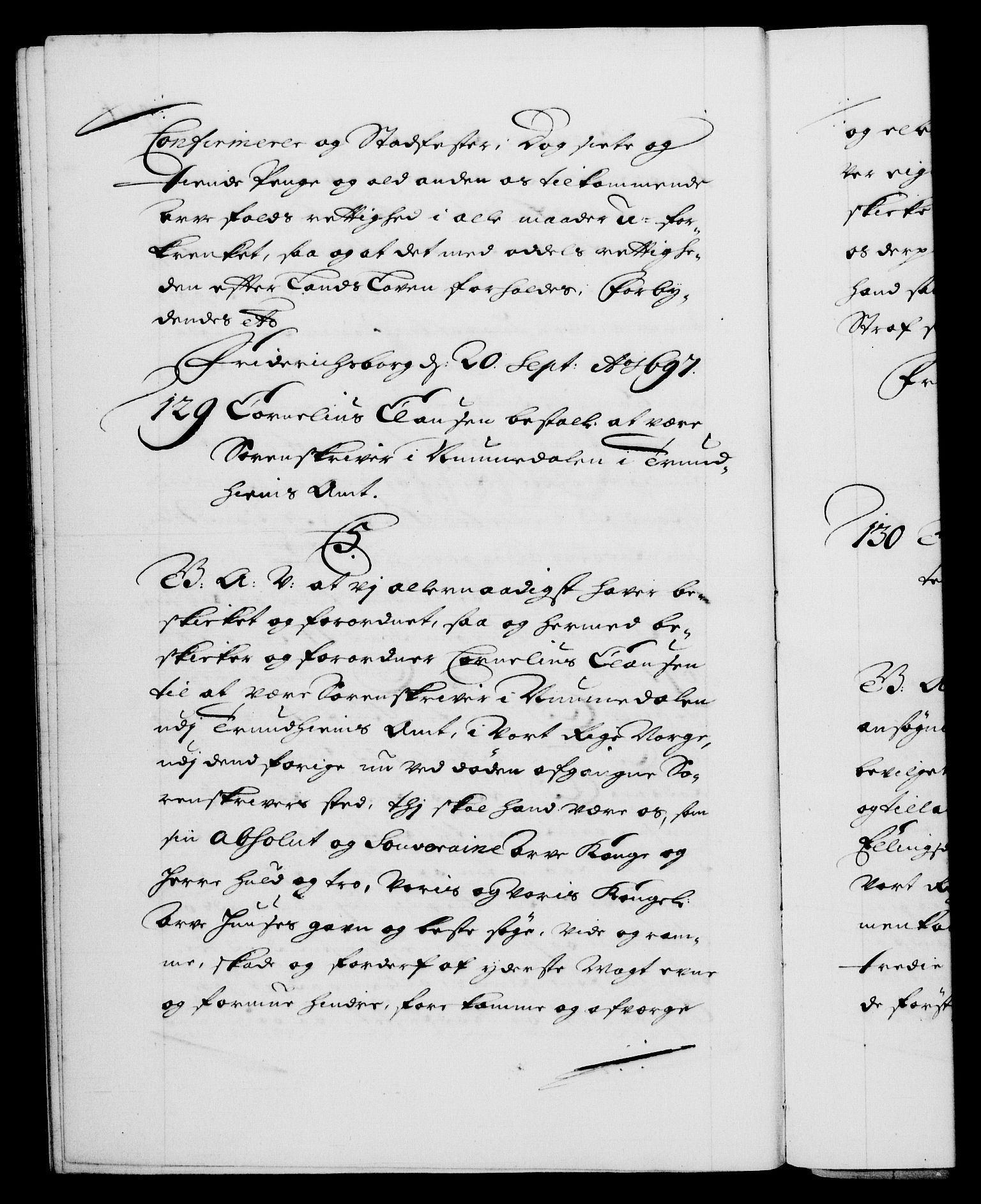 Danske Kanselli 1572-1799, AV/RA-EA-3023/F/Fc/Fca/Fcaa/L0016: Norske registre (mikrofilm), 1692-1697, p. 476b