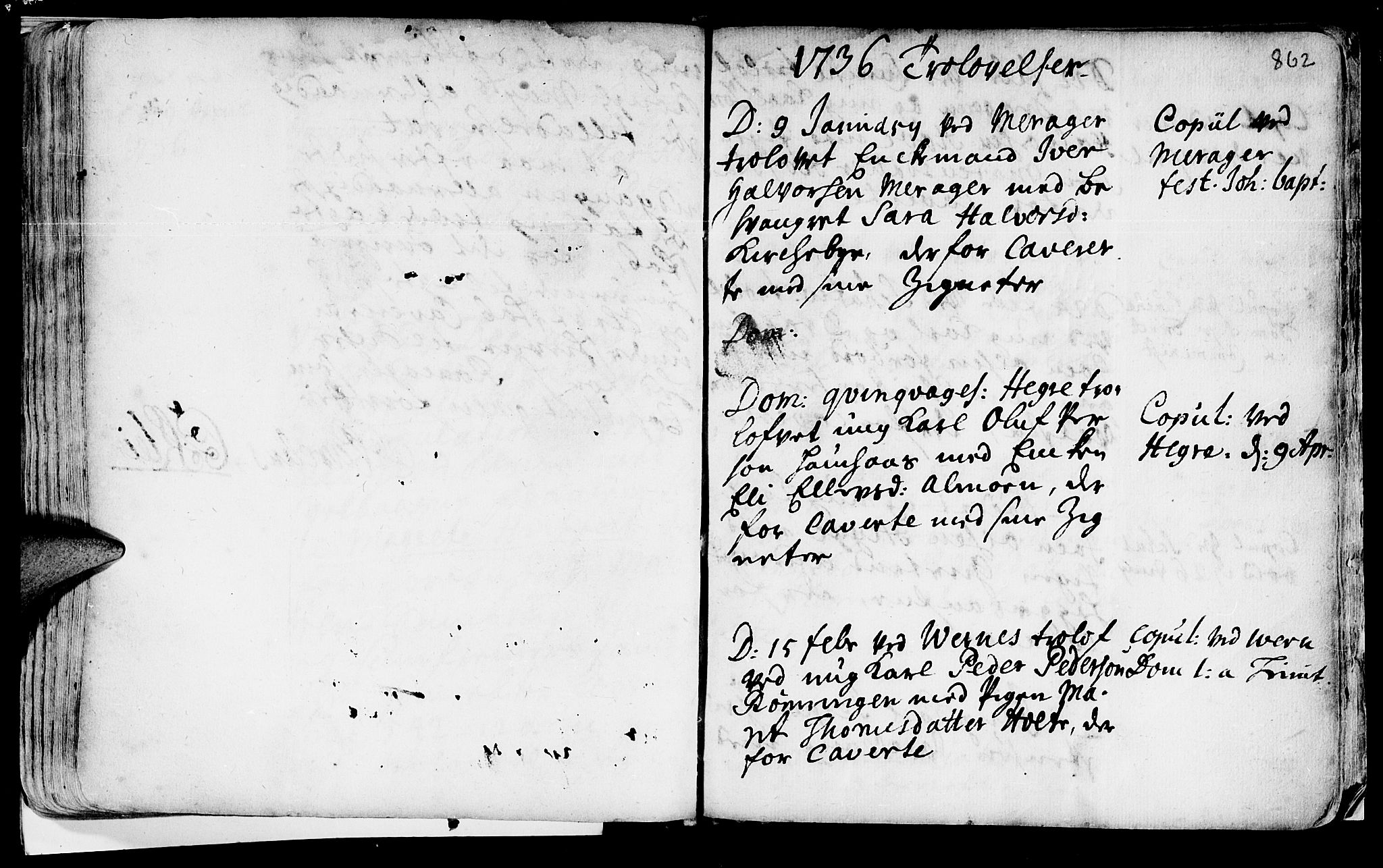 Ministerialprotokoller, klokkerbøker og fødselsregistre - Nord-Trøndelag, SAT/A-1458/709/L0055: Parish register (official) no. 709A03, 1730-1739, p. 861-862