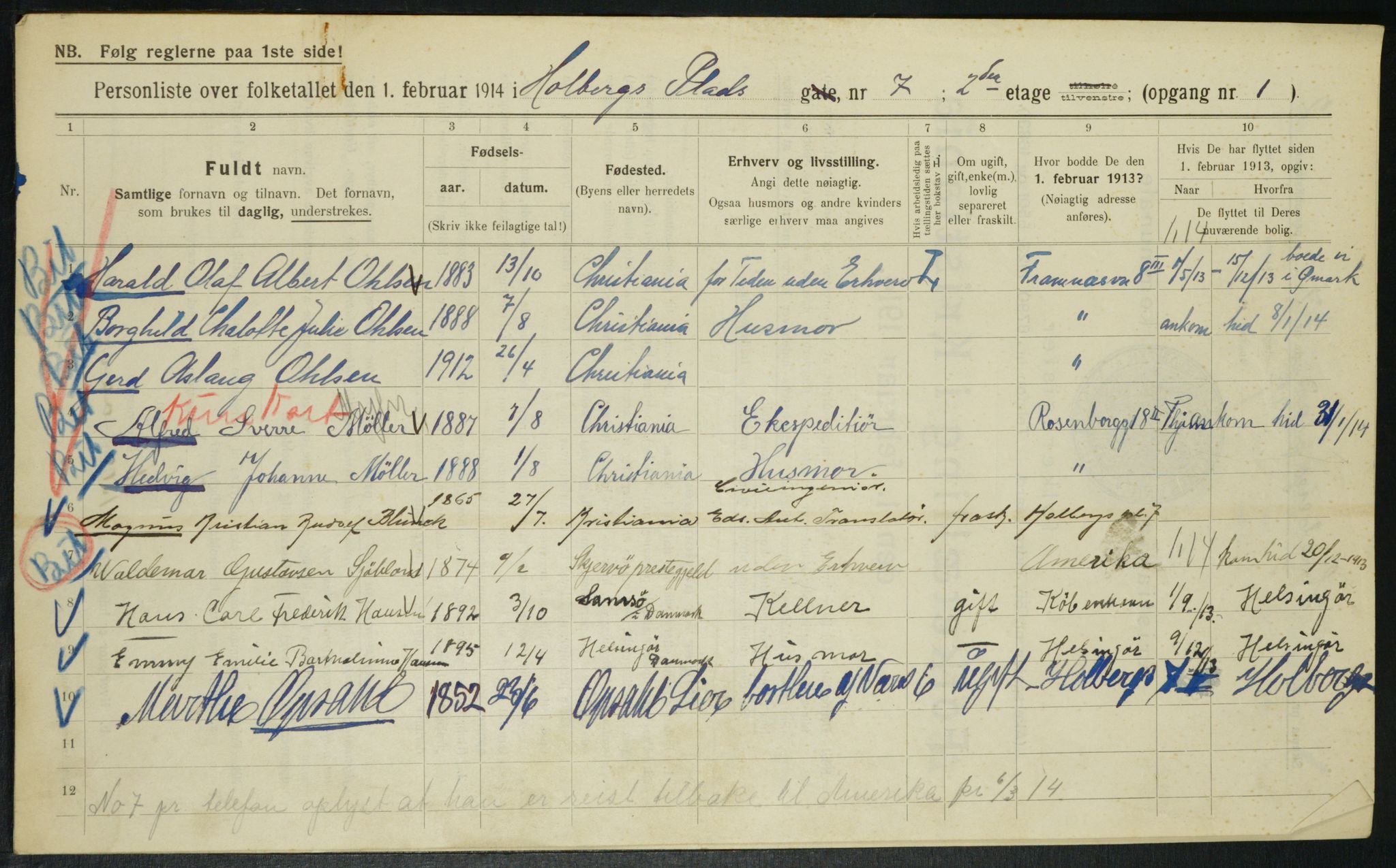 OBA, Municipal Census 1914 for Kristiania, 1914, p. 40678