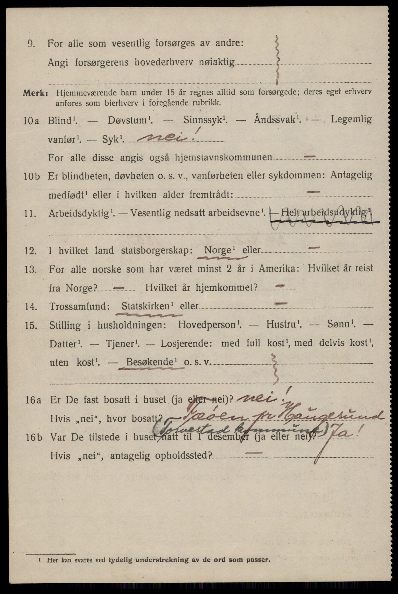 SAST, 1920 census for Stavanger, 1920, p. 112489