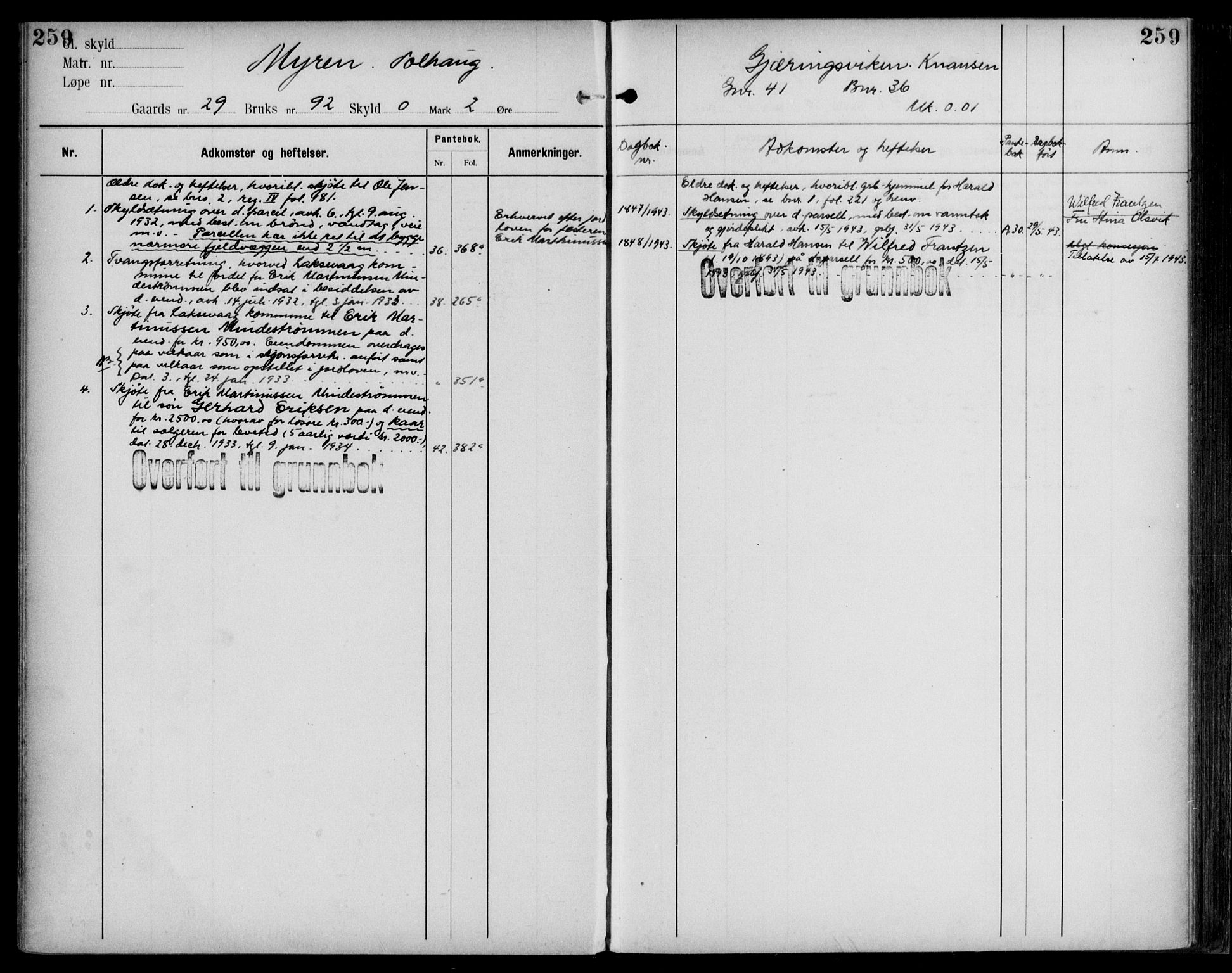 Midhordland sorenskriveri, AV/SAB-A-3001/1/G/Ga/Gab/L0109: Mortgage register no. II.A.b.109, p. 259