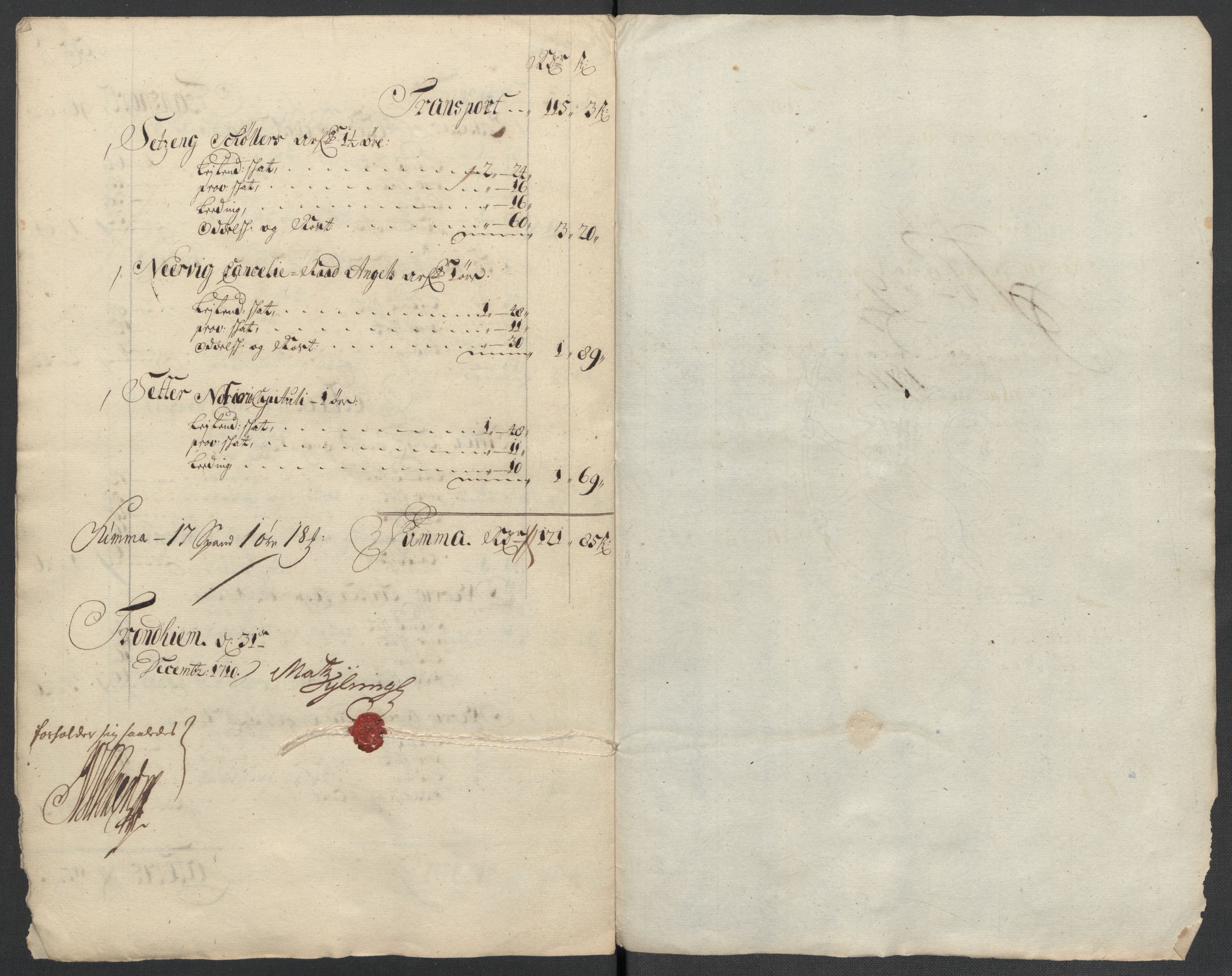 Rentekammeret inntil 1814, Reviderte regnskaper, Fogderegnskap, RA/EA-4092/R61/L4111: Fogderegnskap Strinda og Selbu, 1709-1710, p. 470