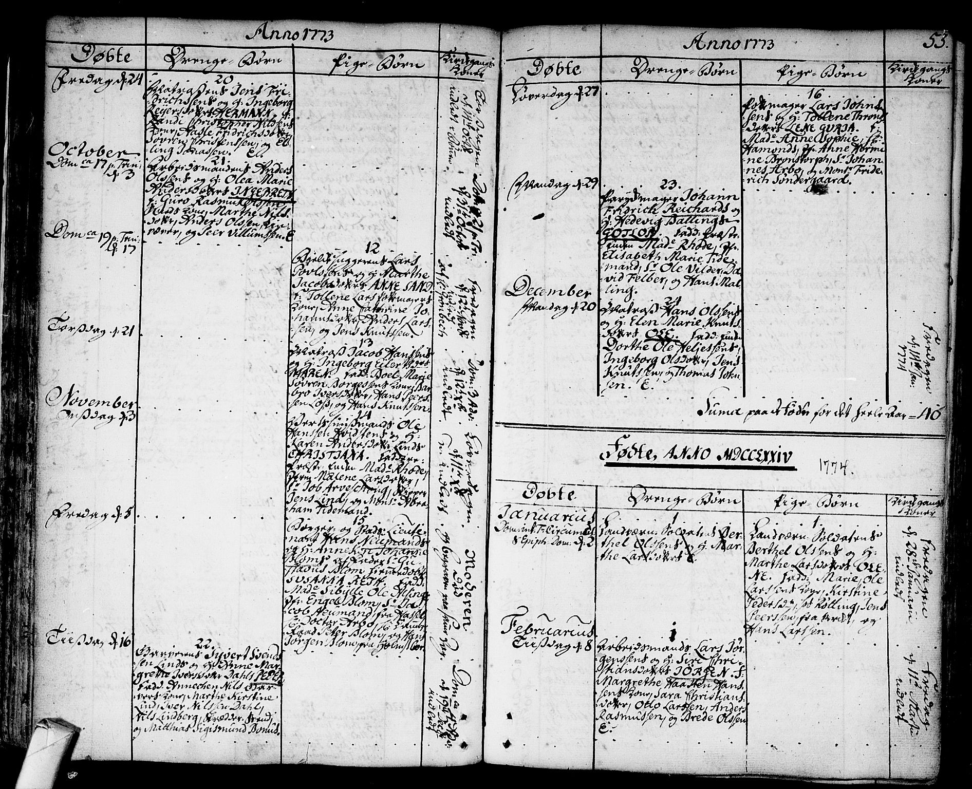 Strømsø kirkebøker, AV/SAKO-A-246/F/Fa/L0009: Parish register (official) no. I 9, 1752-1791, p. 53