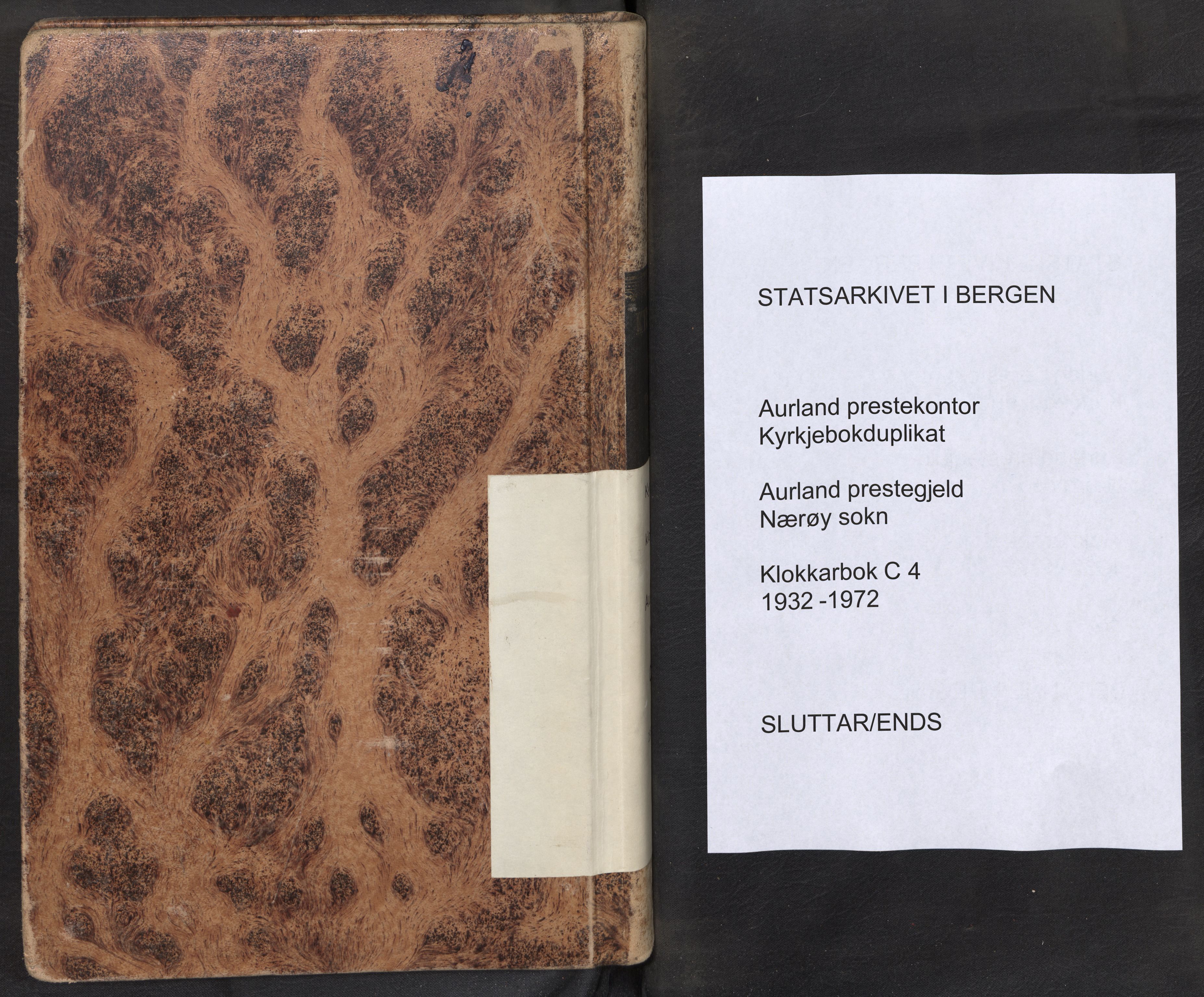 Aurland sokneprestembete, SAB/A-99937/H/Hb/Hbc/L0004: Parish register (copy) no. C 4, 1932-1972